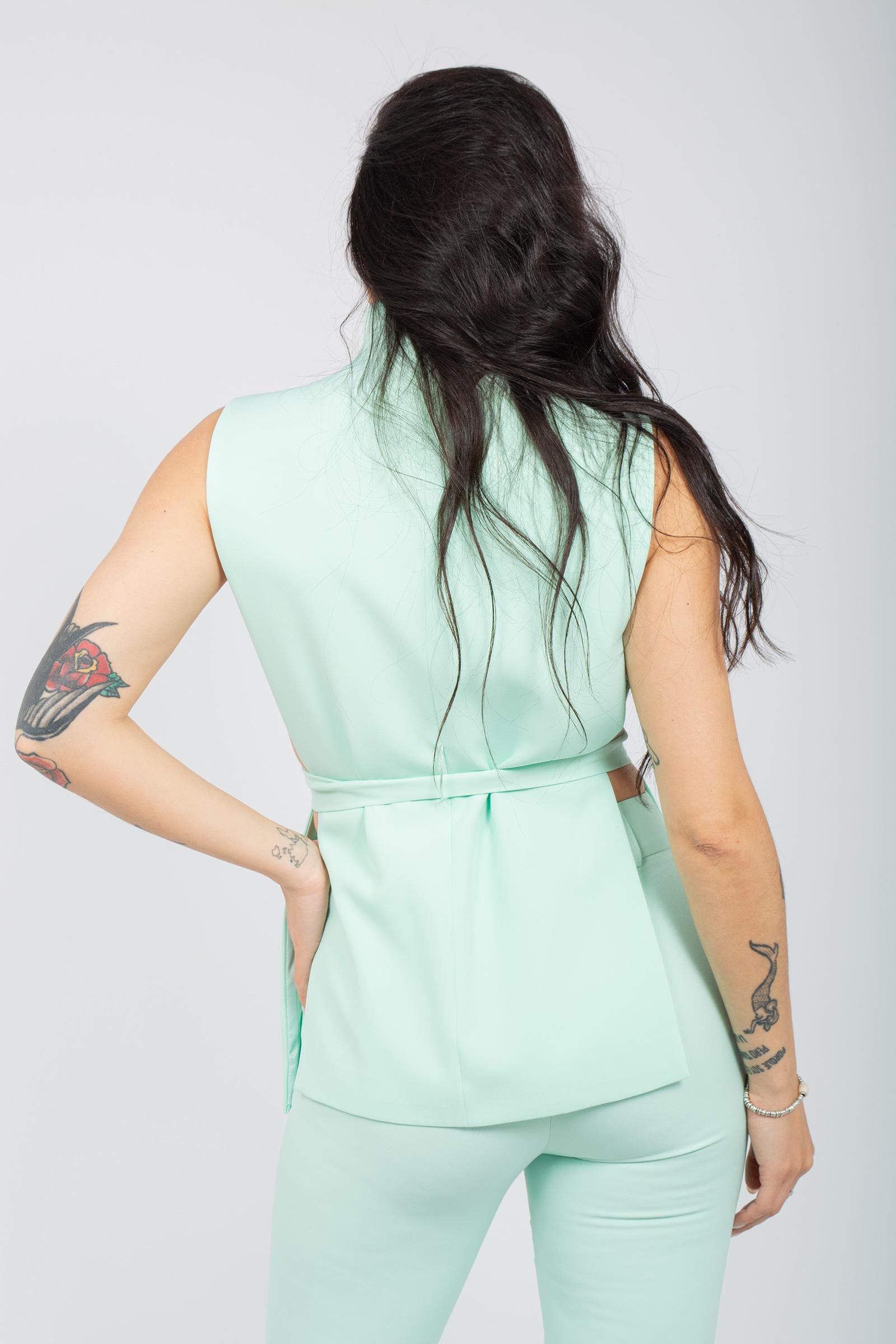 gilet con aperture GL62GC020 AQUA ACTUALEE