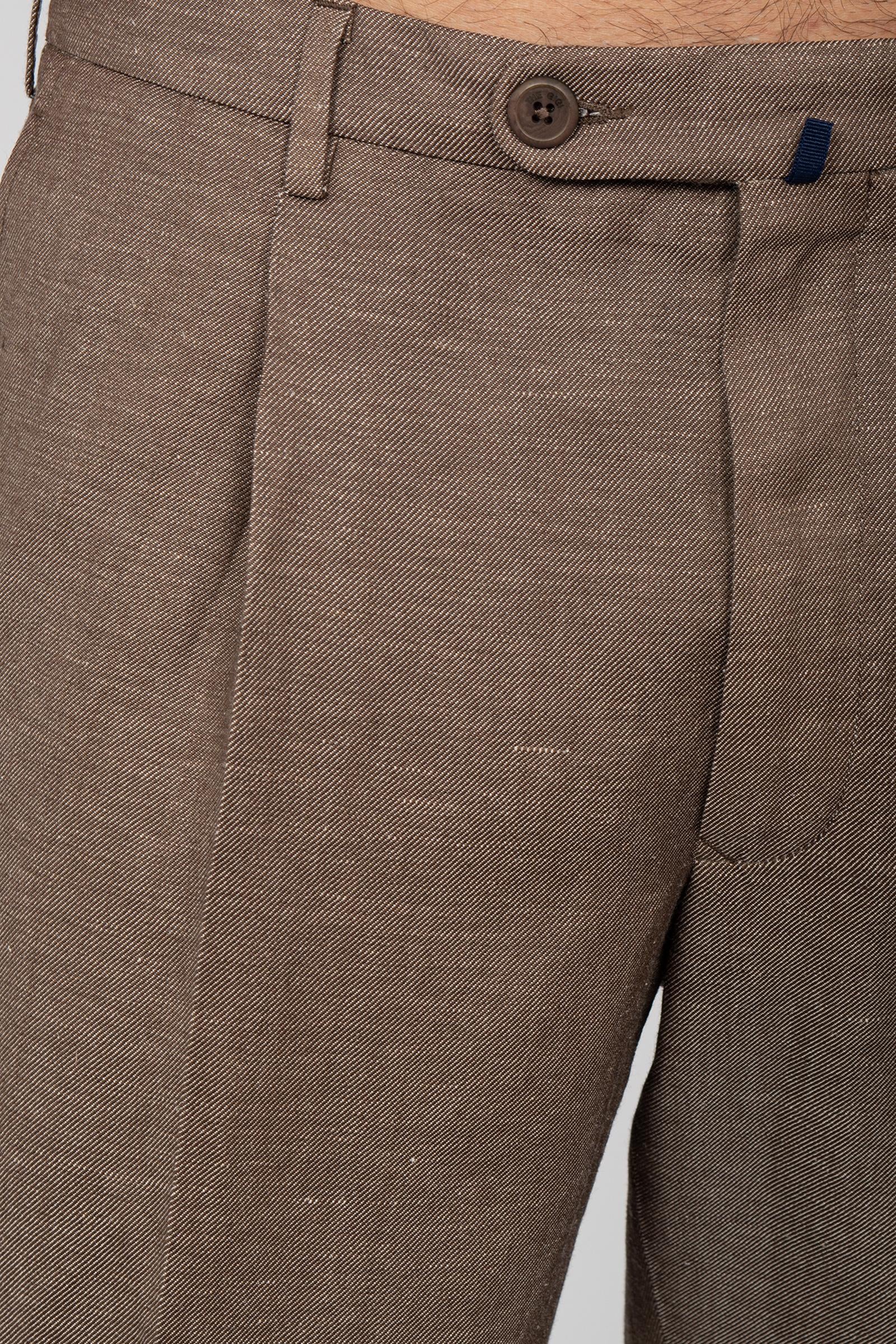 pantalone vita alta in cotone e canapa BABYLONTF0532 630 THE GIGI
