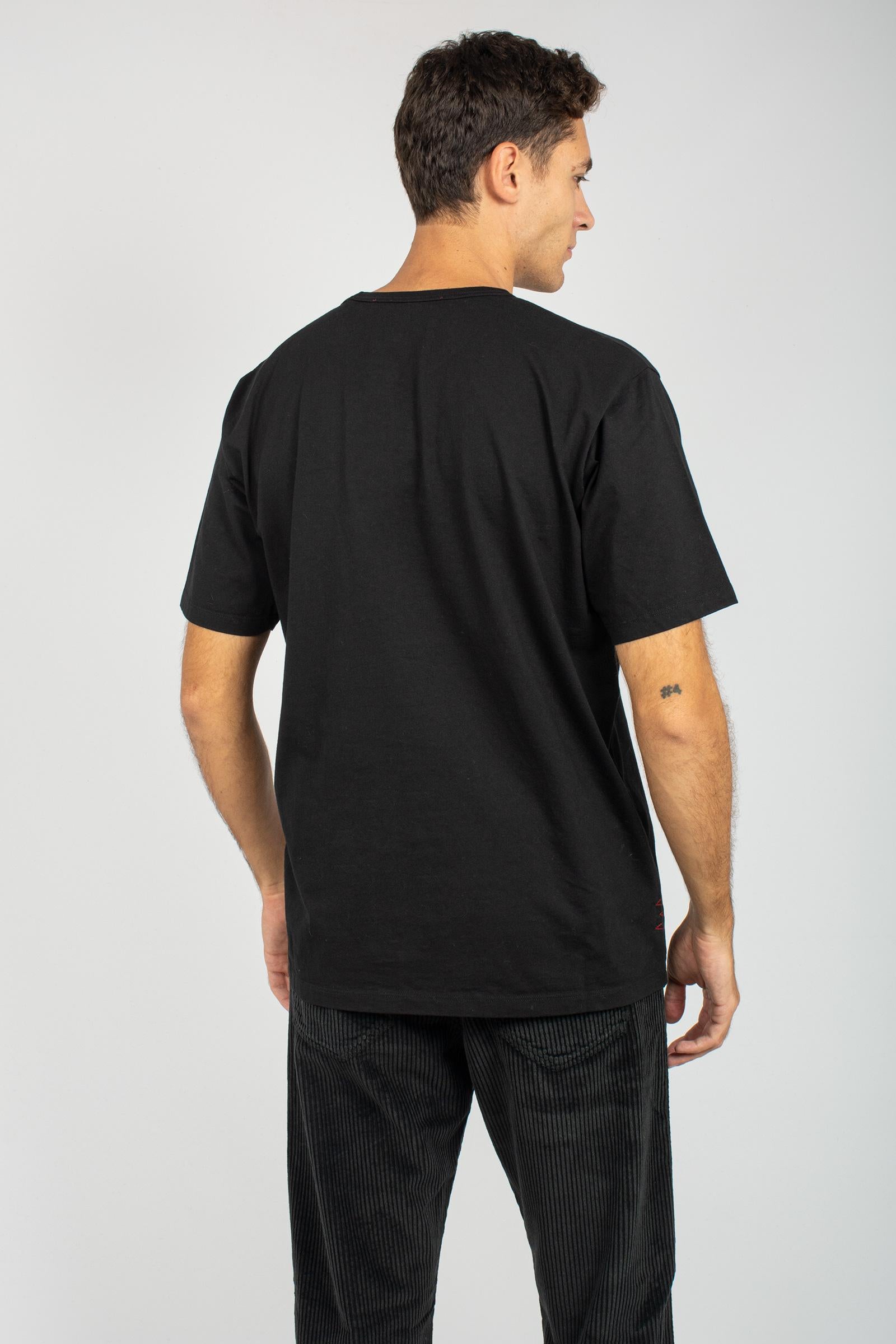 t-shirt in cotone B6F0064 NERO AMARANTO