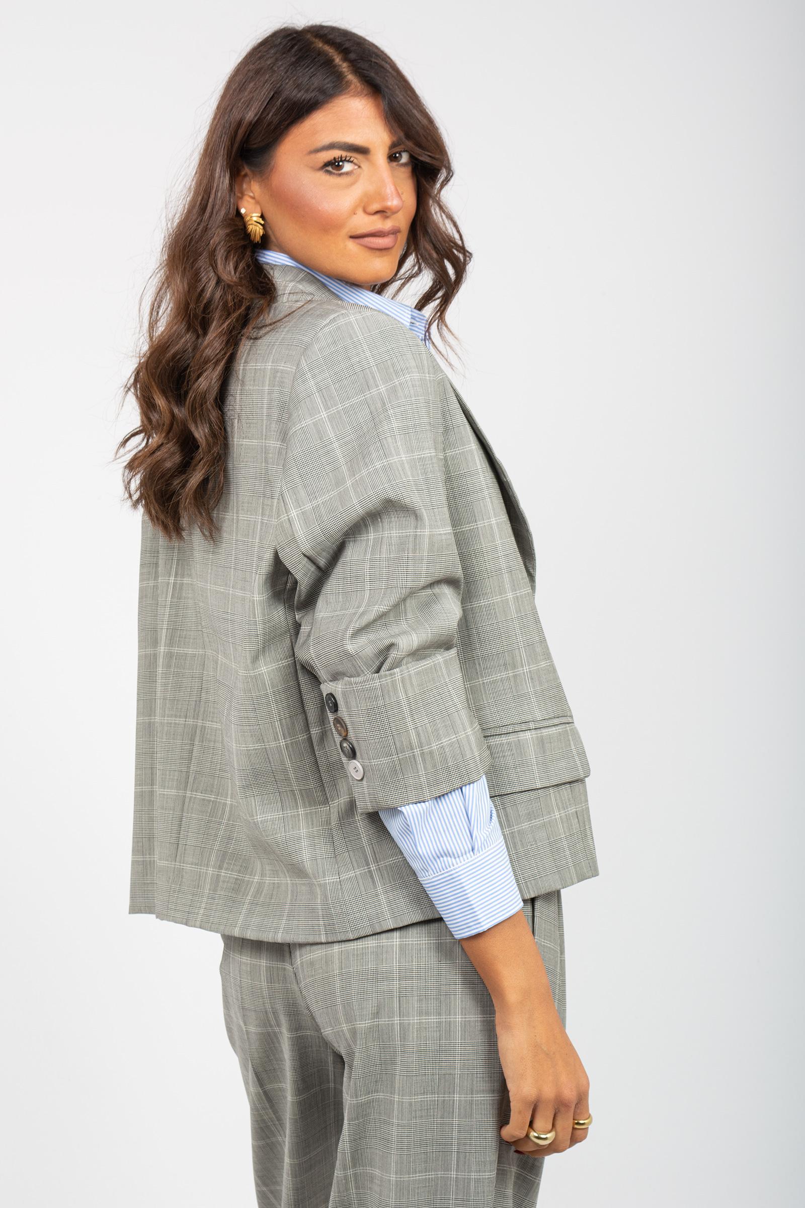 felpa con zip in cotone M1F0081 GRIGIO SOLOTRE