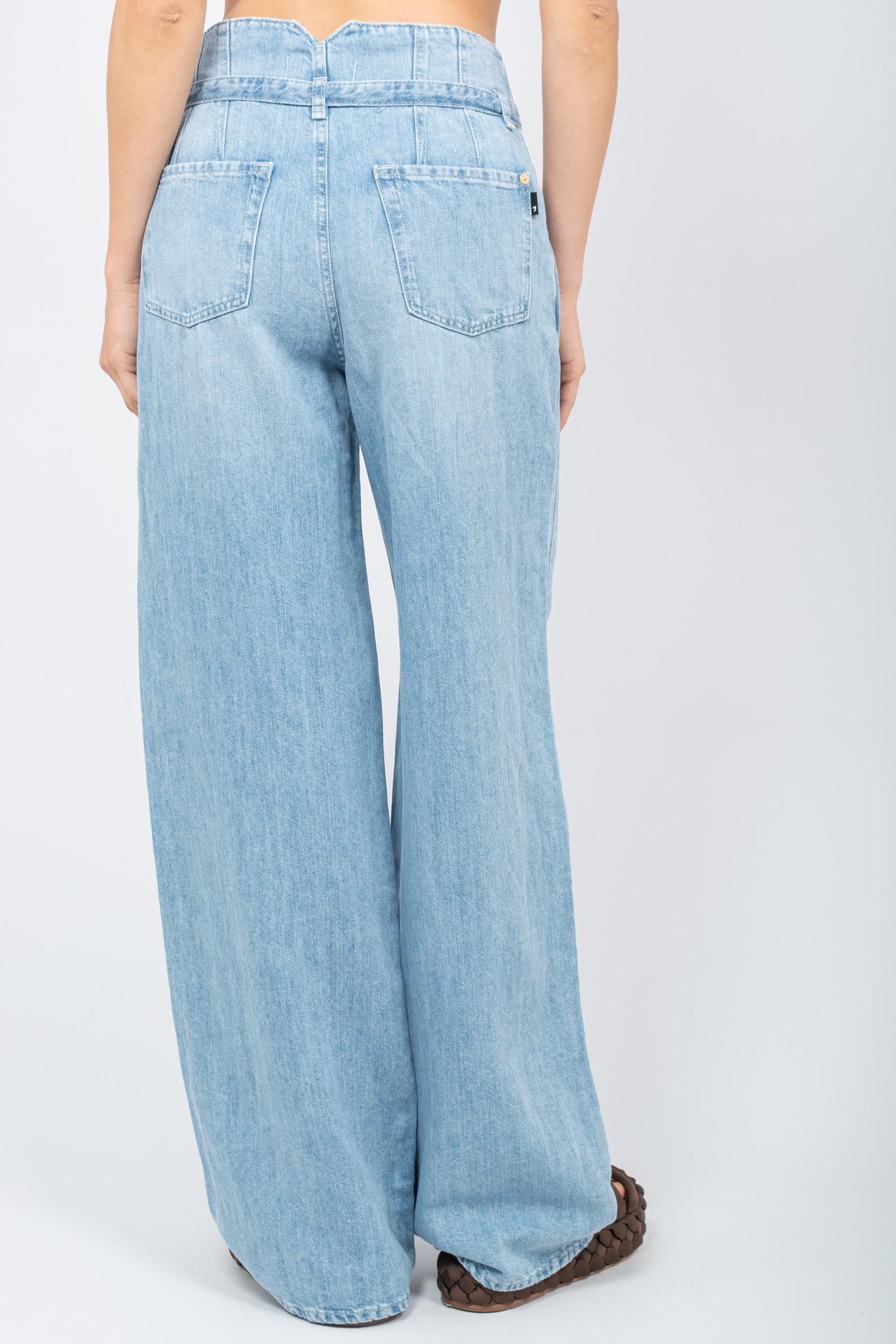 denim wide leg con cintura 7U021U03 KNS 7 FOR ALL MANKIND