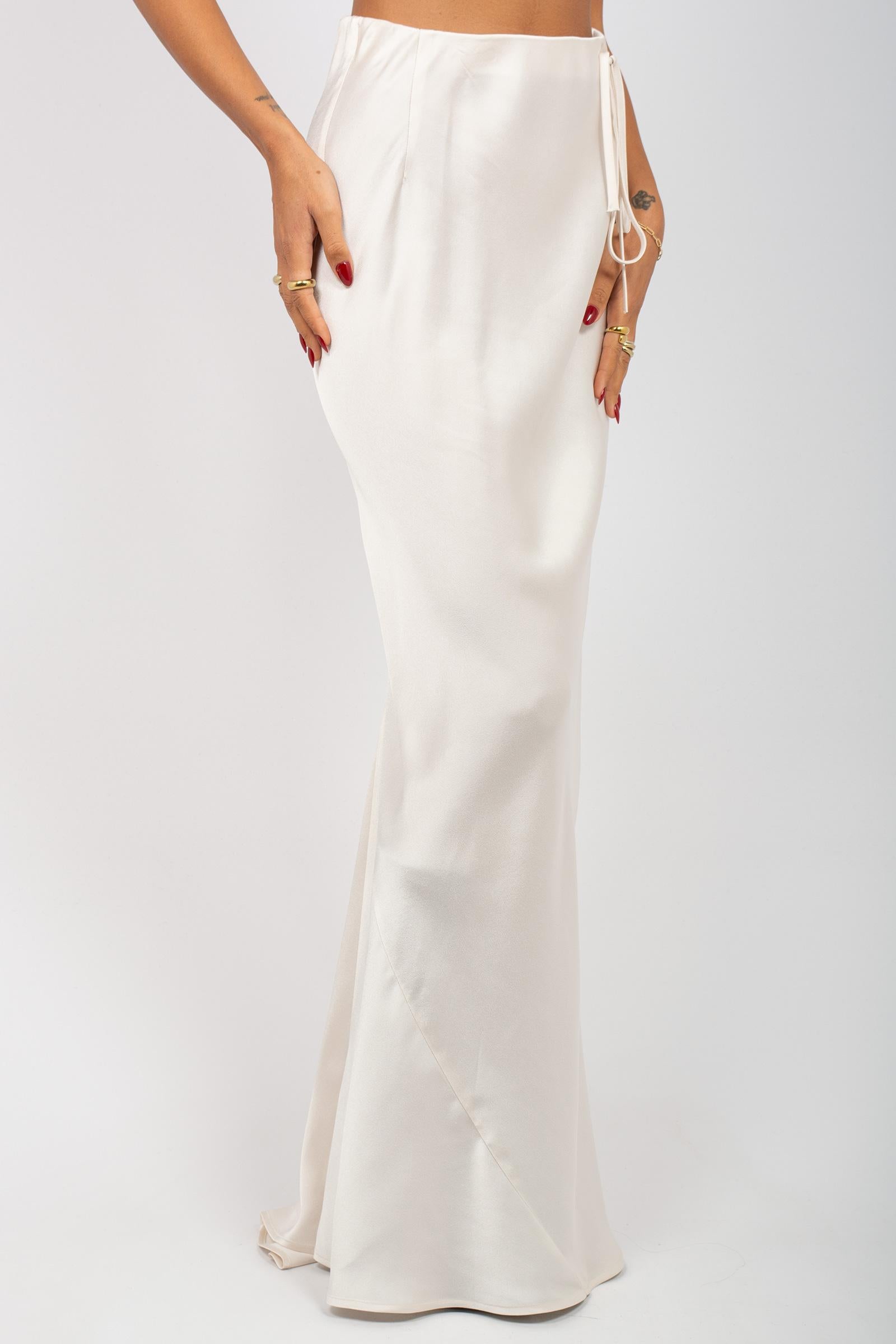 gonna in raso 'elvira' S5WM15 A13 SEMICOUTURE