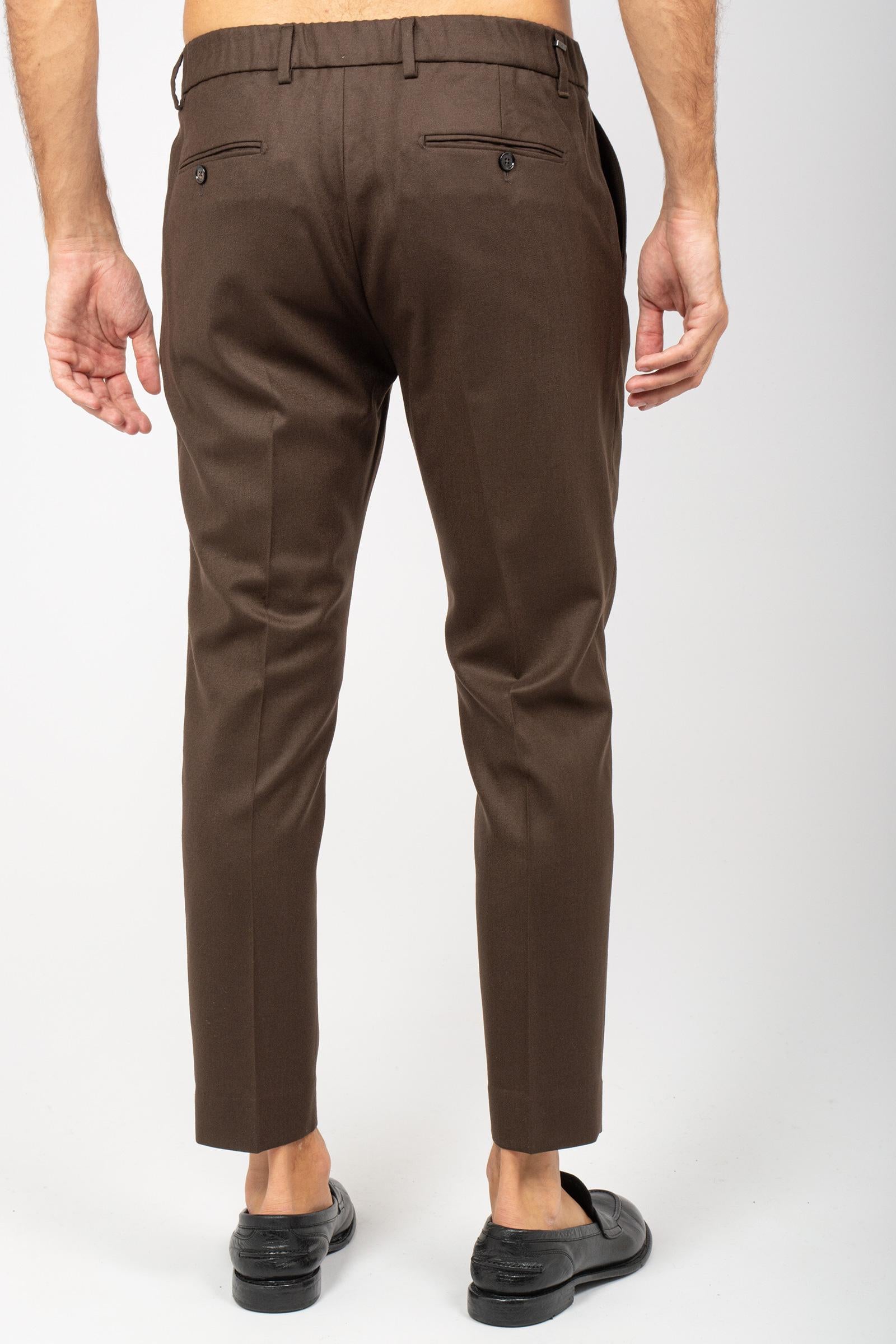 pantalone con coulisse in lana vergine 'riccardo' RICCARDOCCWFS CASTAGNA BE ABLE