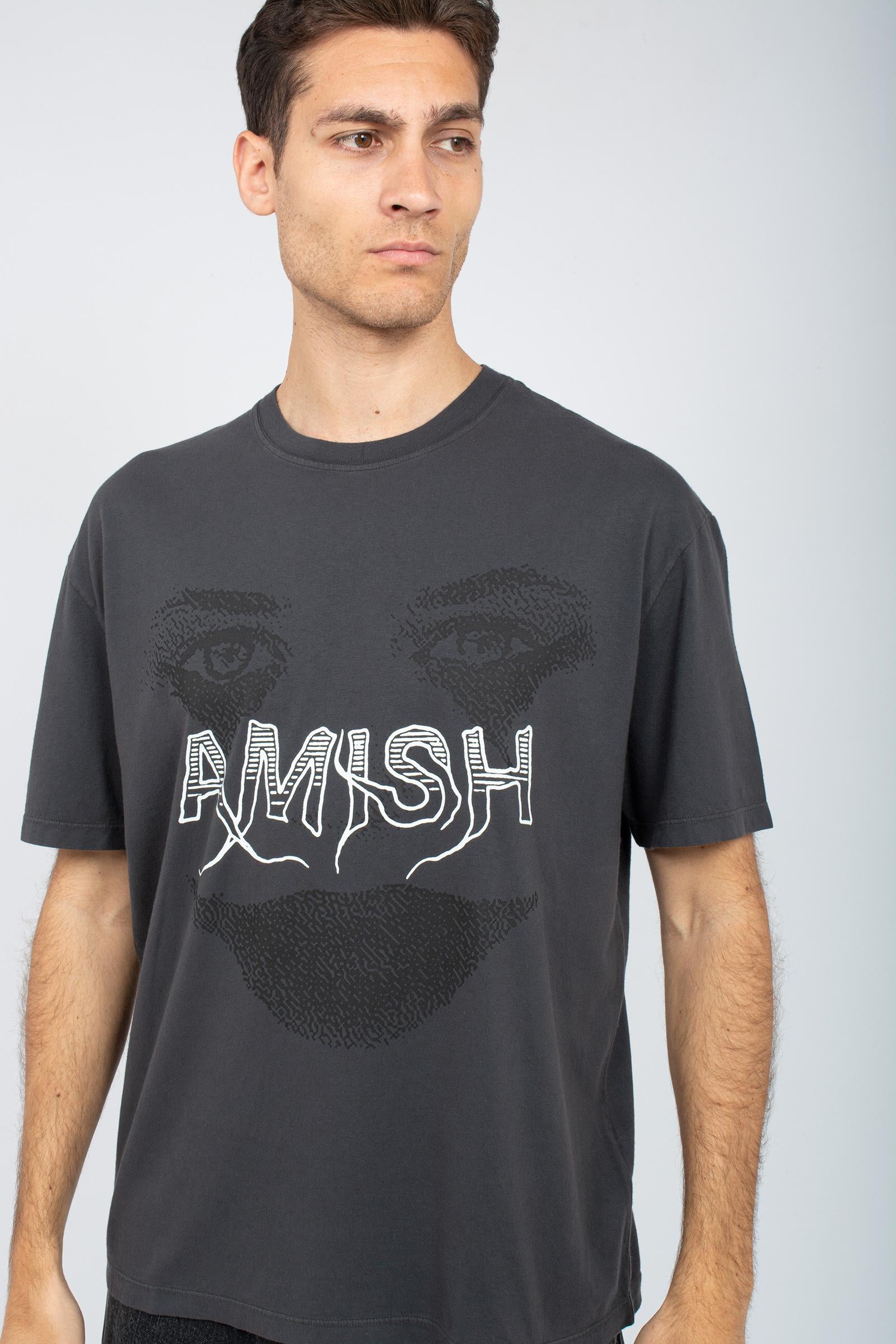 t-shirt in cotone con stampa AMU037CL150304 C0073 AMISH