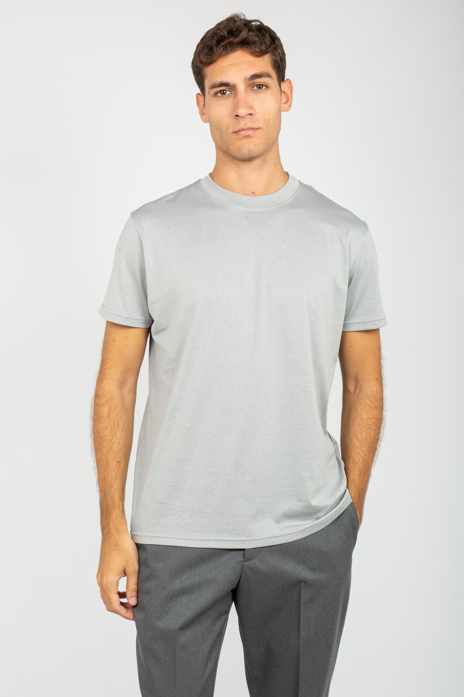 t-shirt in cotone e seta TL5STM050LEL 01CD0220 PT TORINO