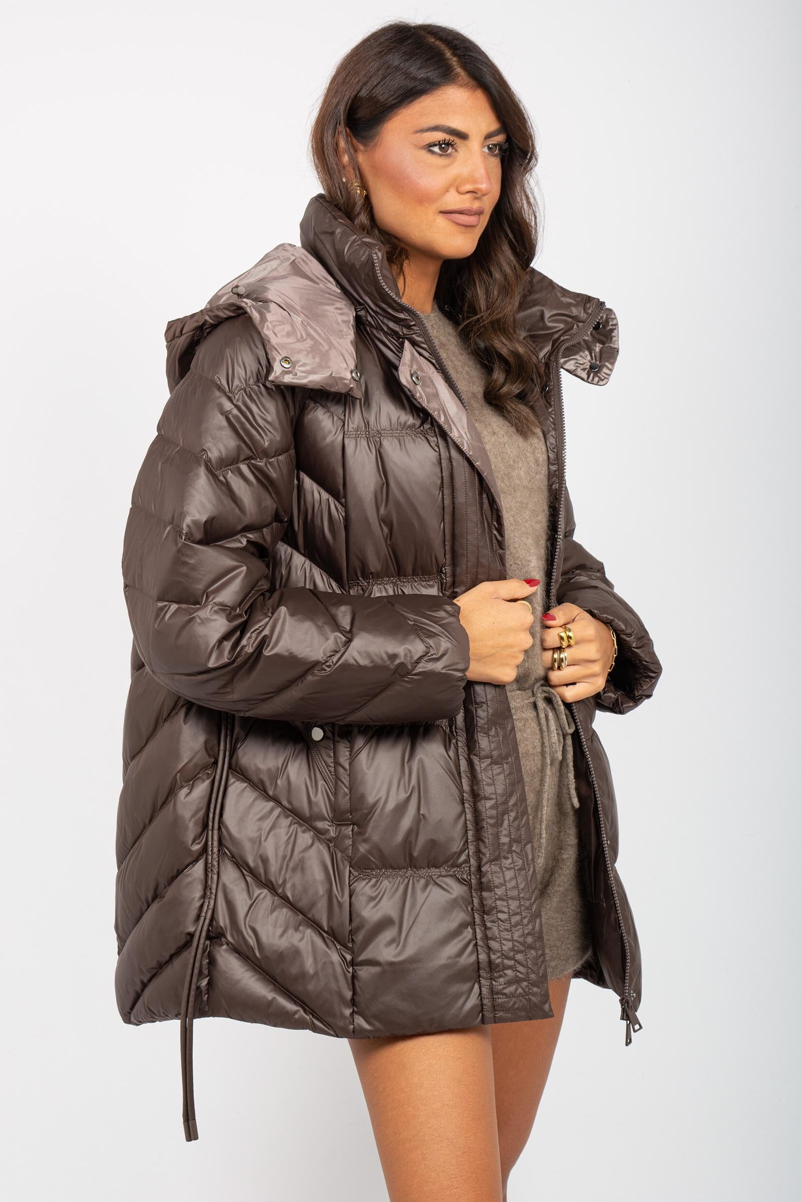piumino trapuntato in nylon NAIROBI MARRONE PATRIZIA PARMA