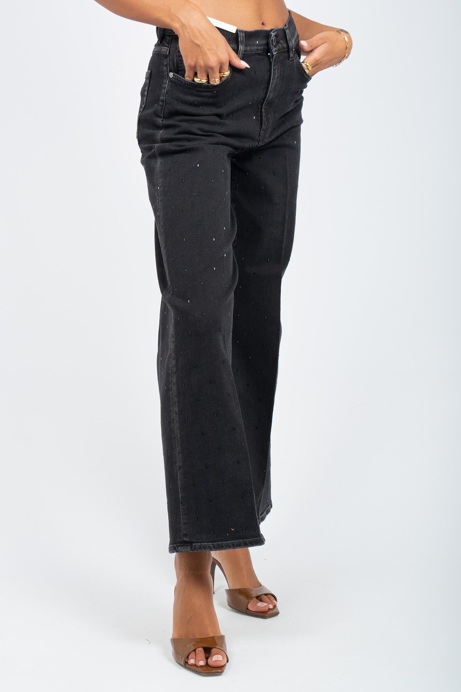 denim con strass all over 'kendal' C1VPKDZ0 OA53W0MN37 PT TORINO DENIM