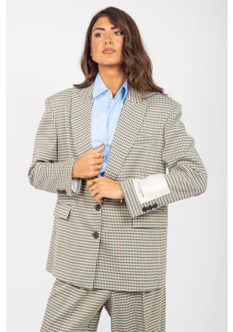 giacca monopetto in misto viscosa GMP01 VERDEBLUES JACQUEUR