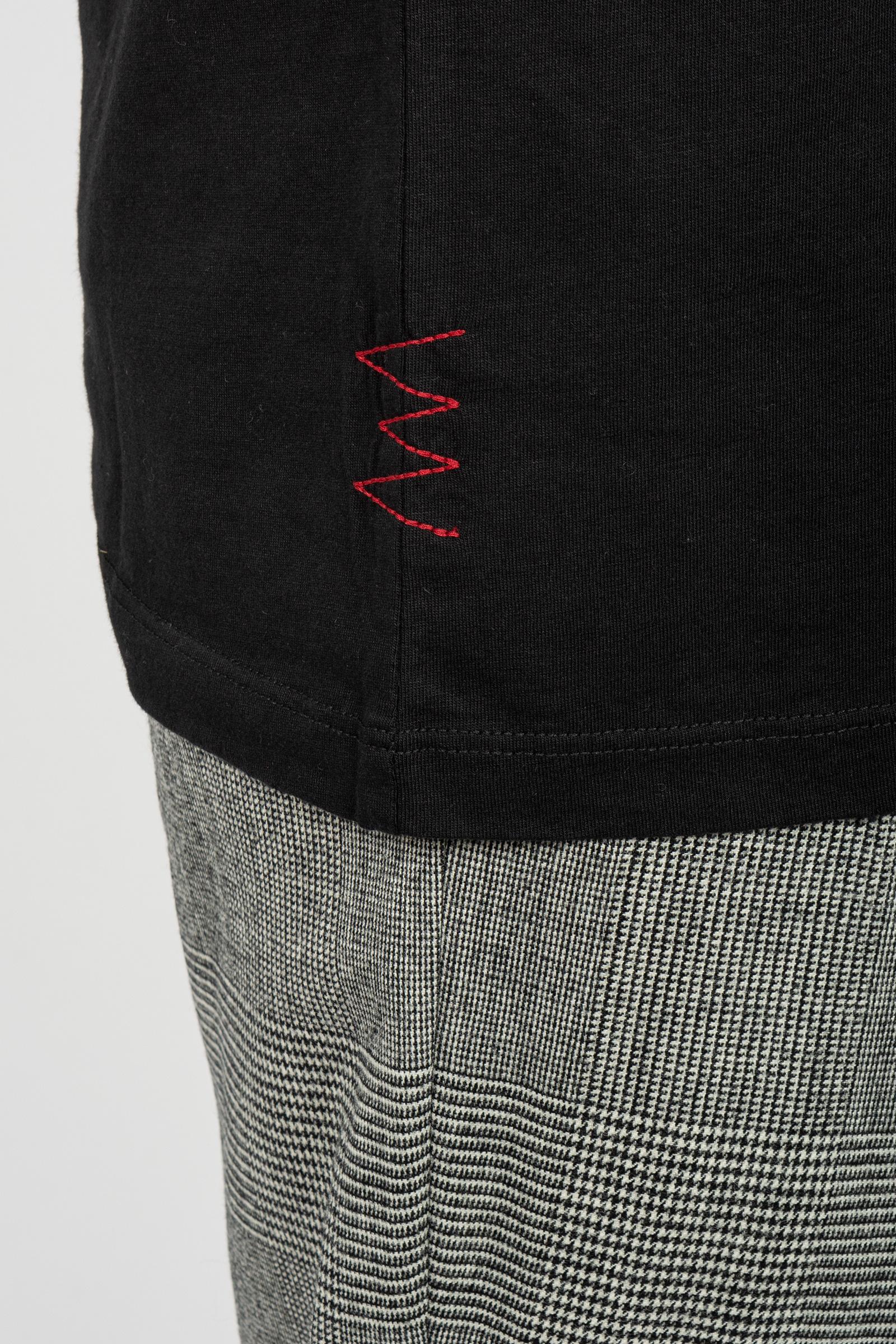 t-shirt in cotone B6F0042 NERO AMARANTO