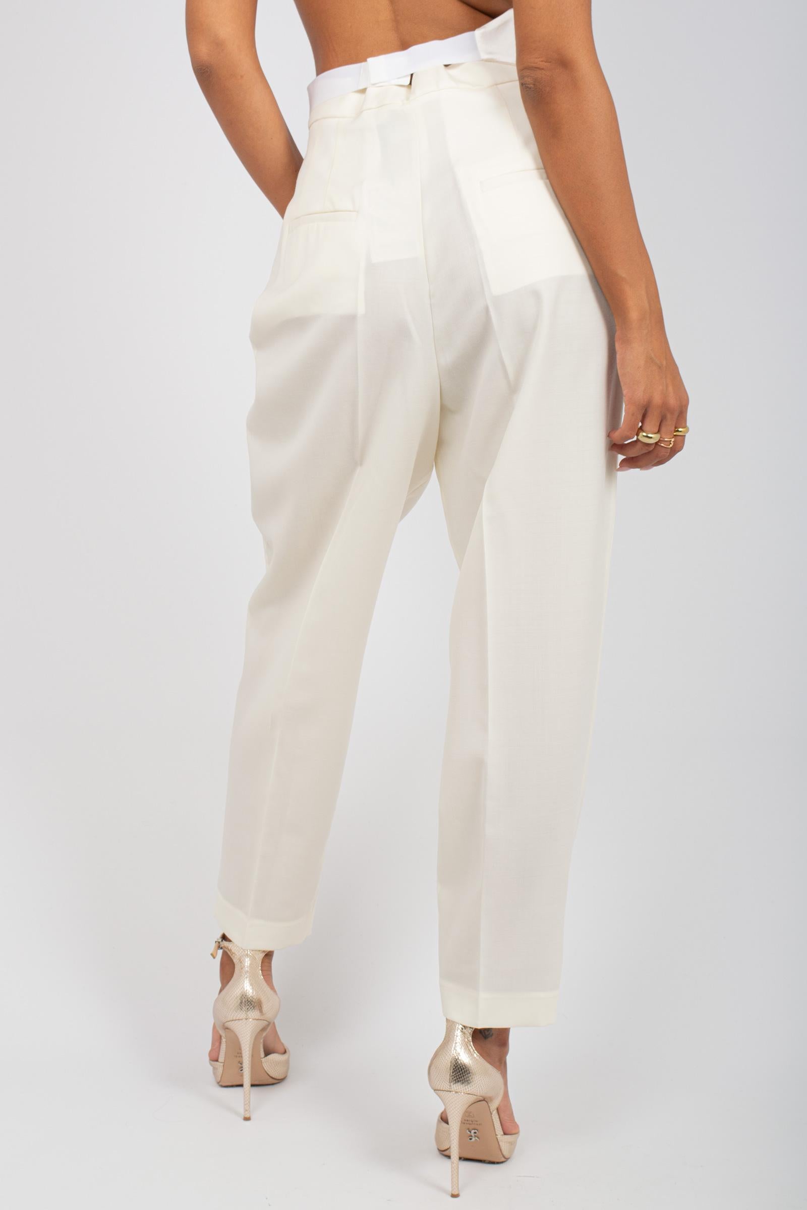 pantalone in fresco lana 'salome' E5WH05 A07 ERIKA CAVALLINI
