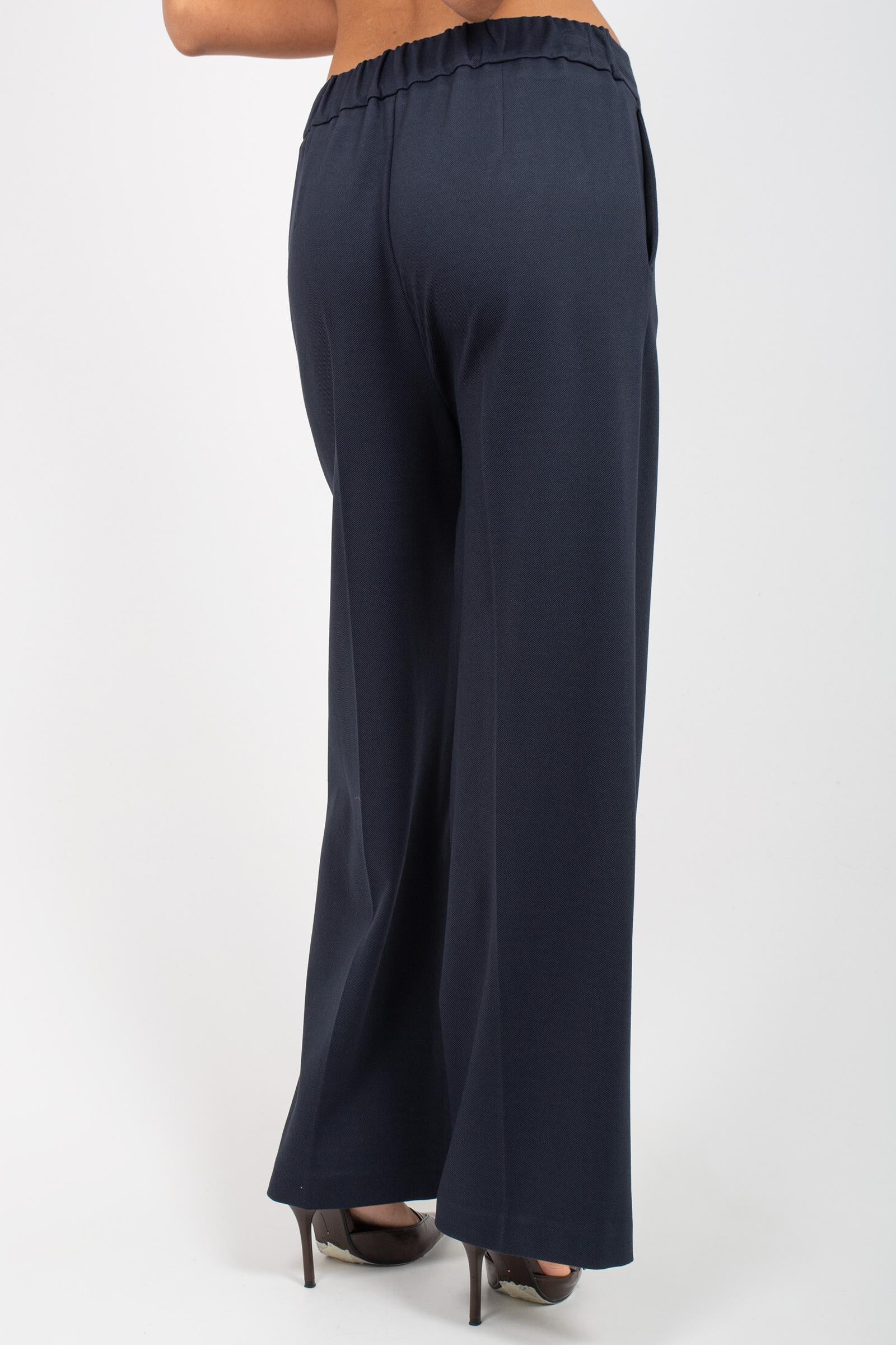 pantalone in gabardine di misto viscosa P821DIAGON BLU SANGERMANO