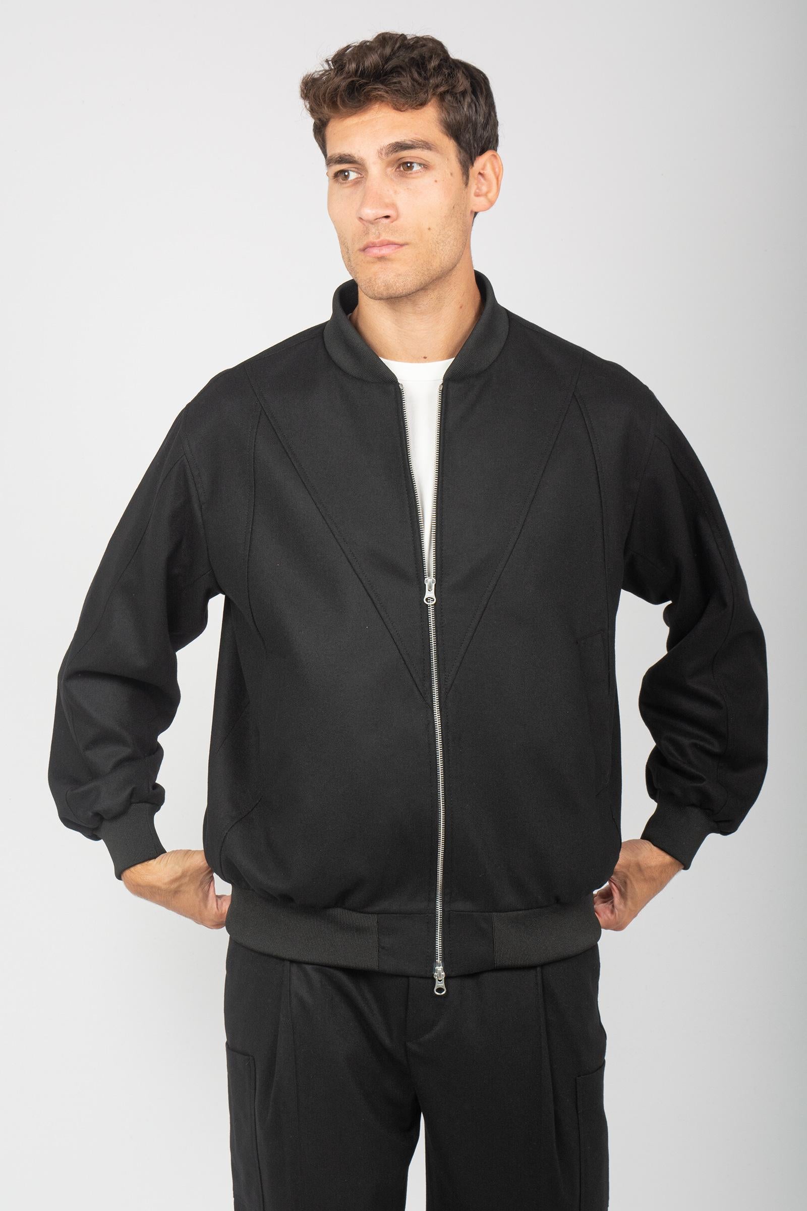 bomber in misto lana 'bomber' BOMBERWBS NERO BE ABLE