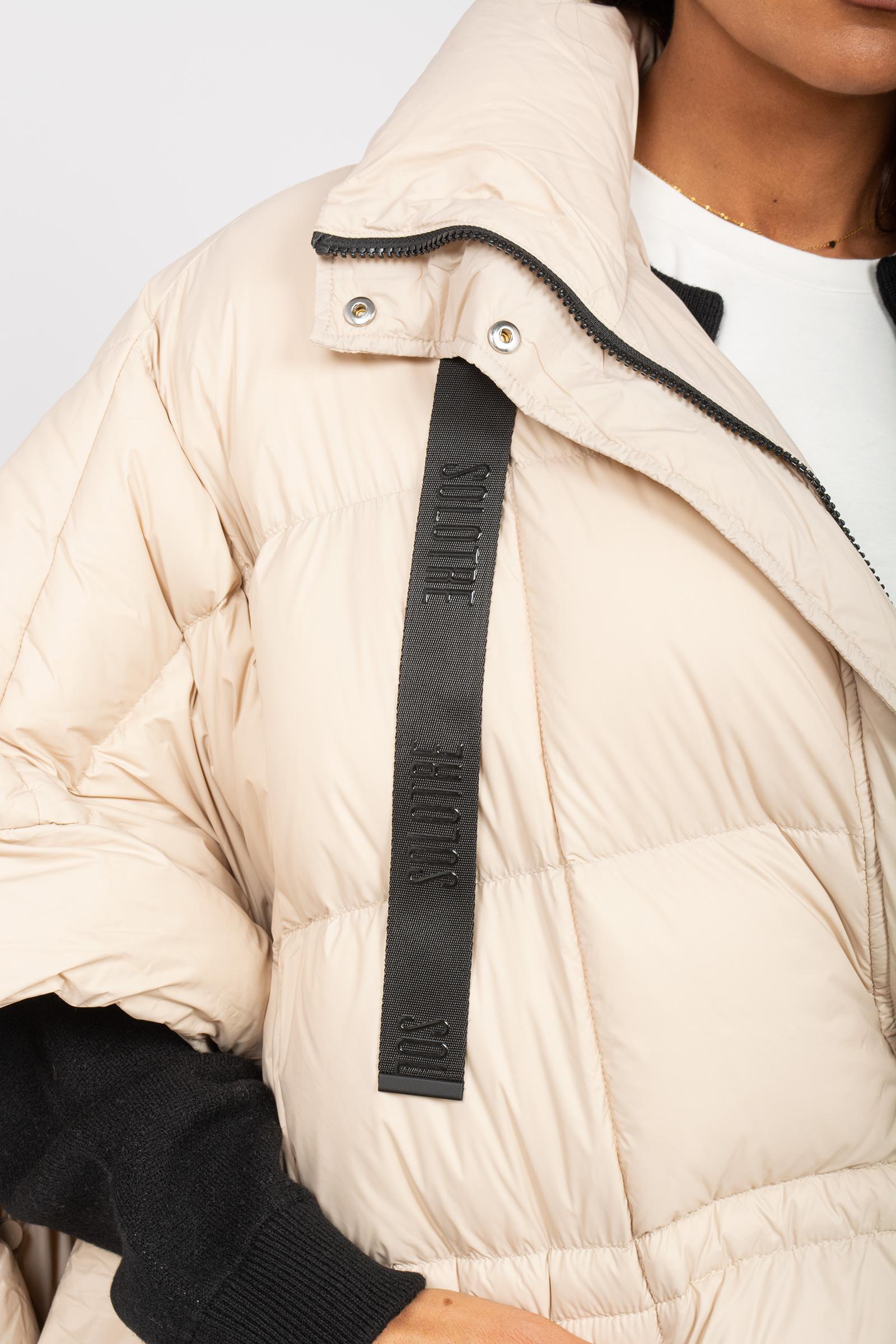 piumino oversize in nylon M1F0166 MANDORLA SOLOTRE