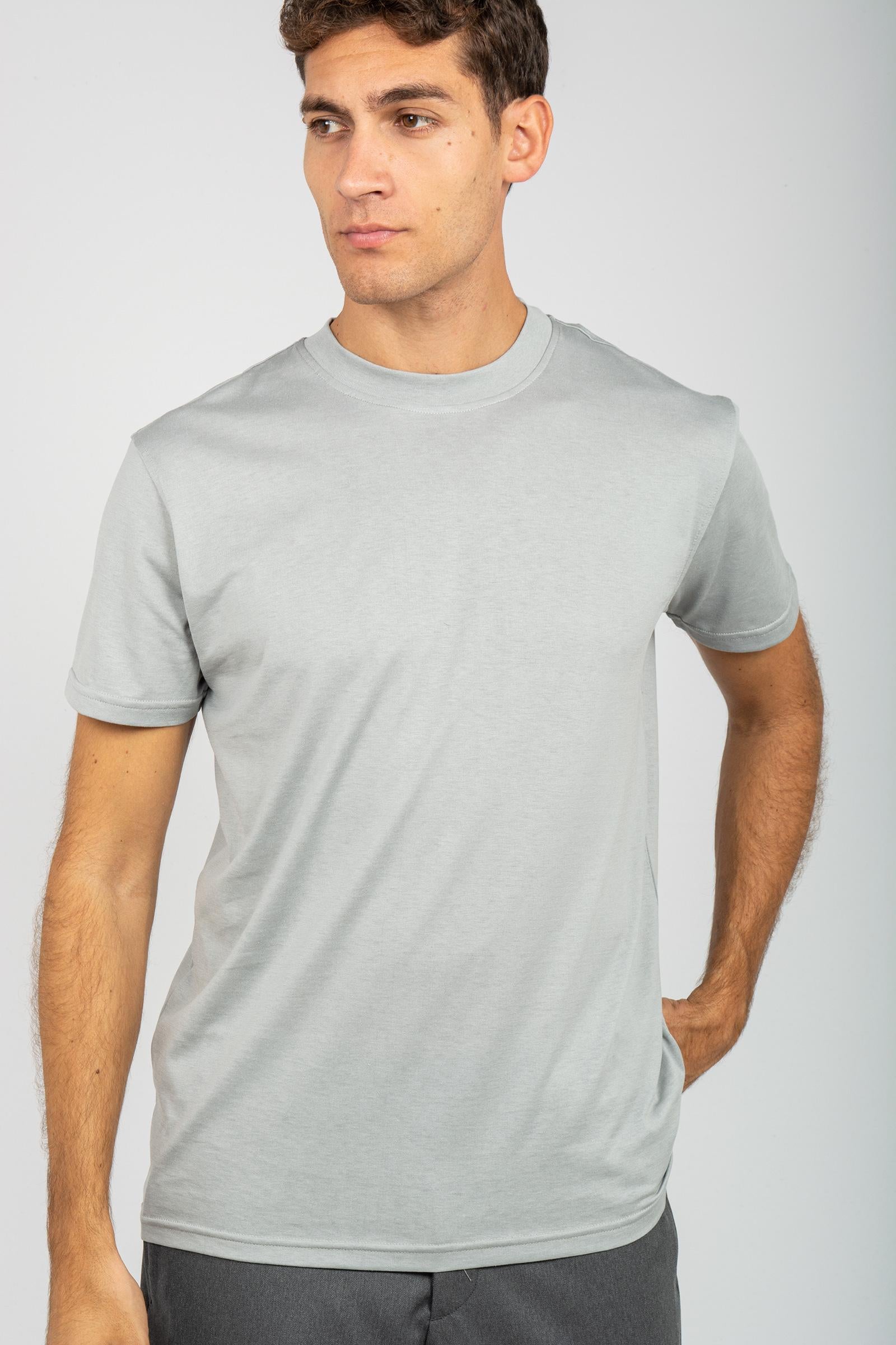 t-shirt in cotone e seta TL5STM050LEL 01CD0220 PT TORINO