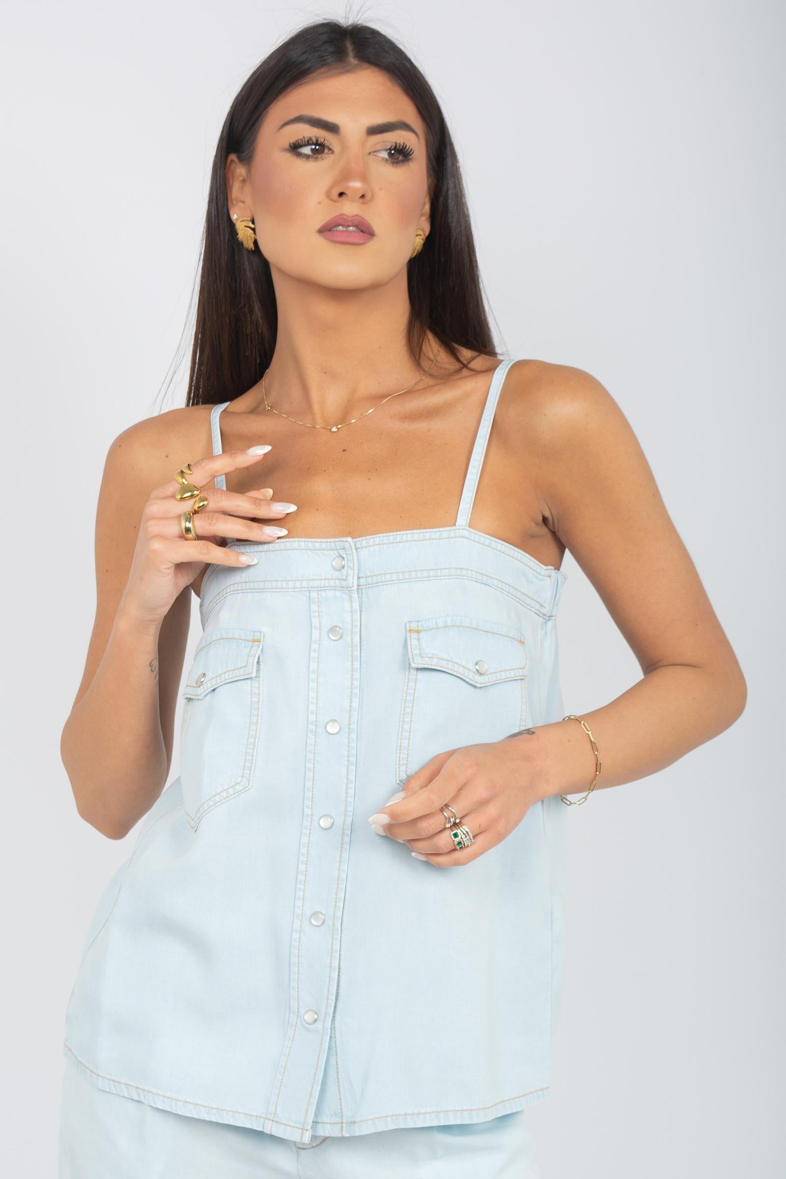 top in denim 'mirna' S5SY20 L88 SEMICOUTURE