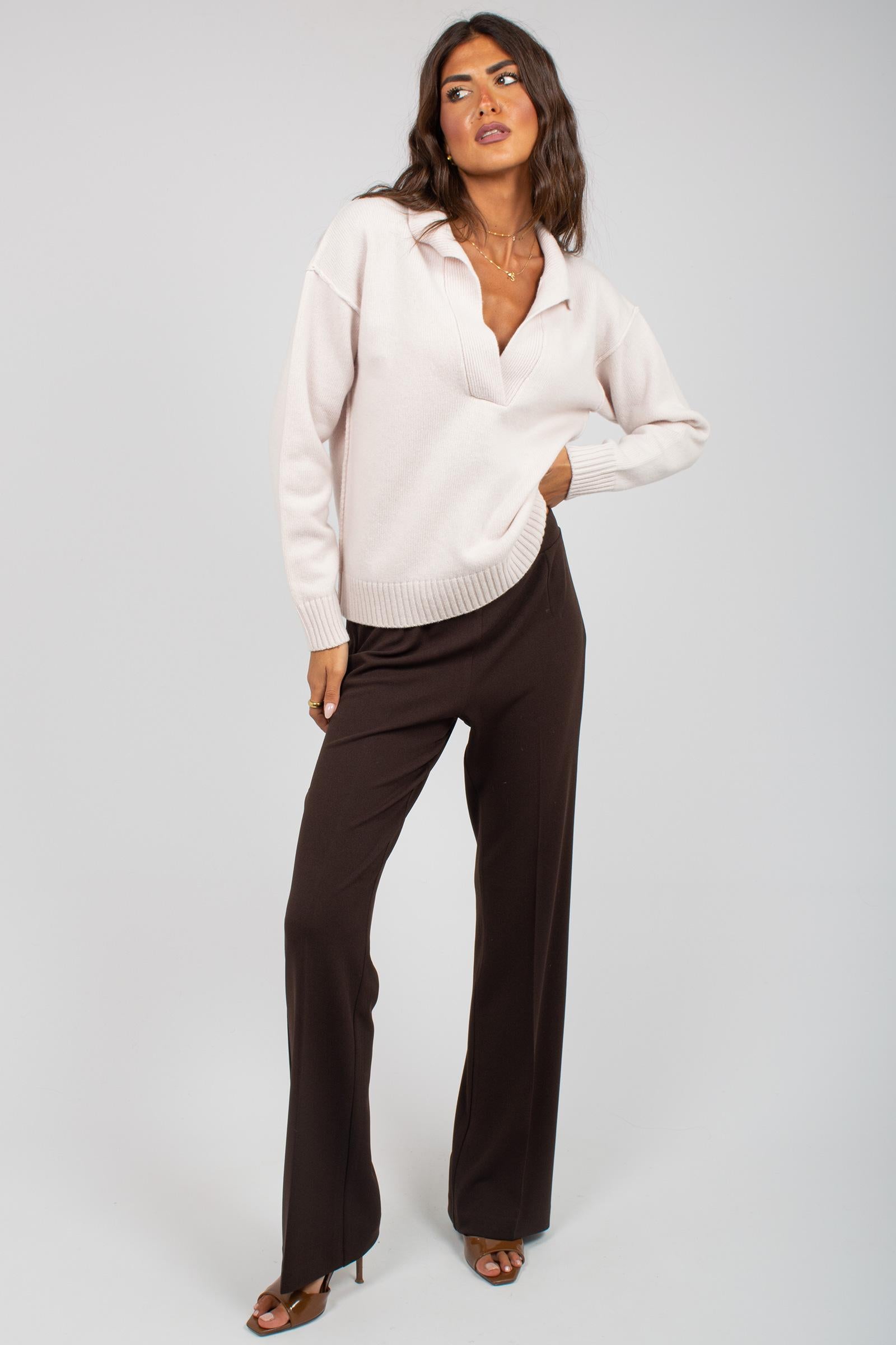 polo oversize in lana 255M8213 009 MAIDA MILA