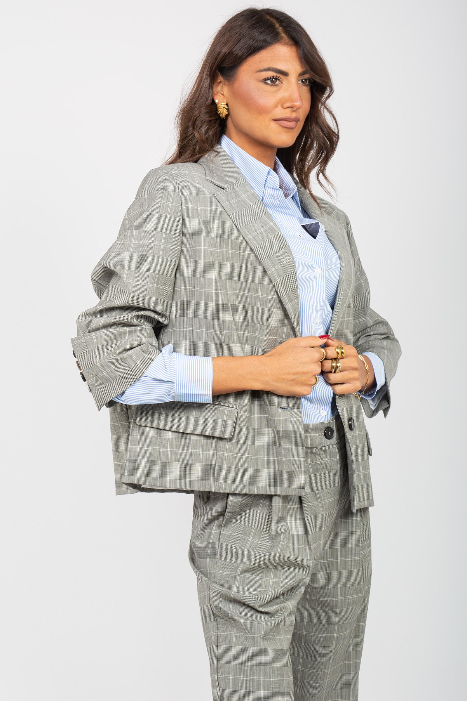 felpa con zip in cotone M1F0081 GRIGIO SOLOTRE