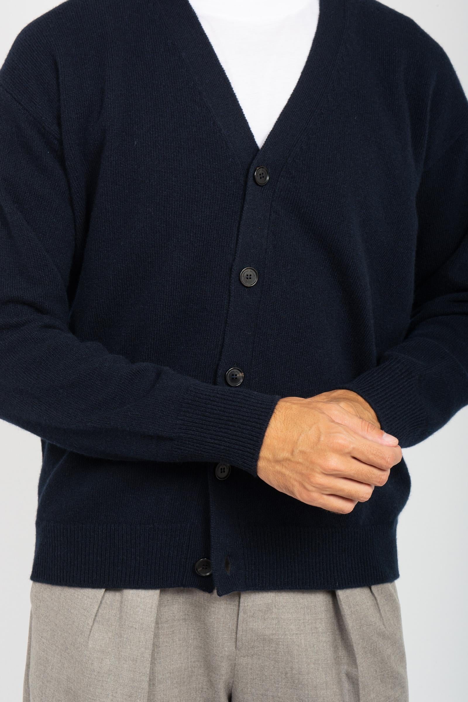 cardigan comfy fit in lana e cashmere 253M37110 09 ROBERTO COLLINA