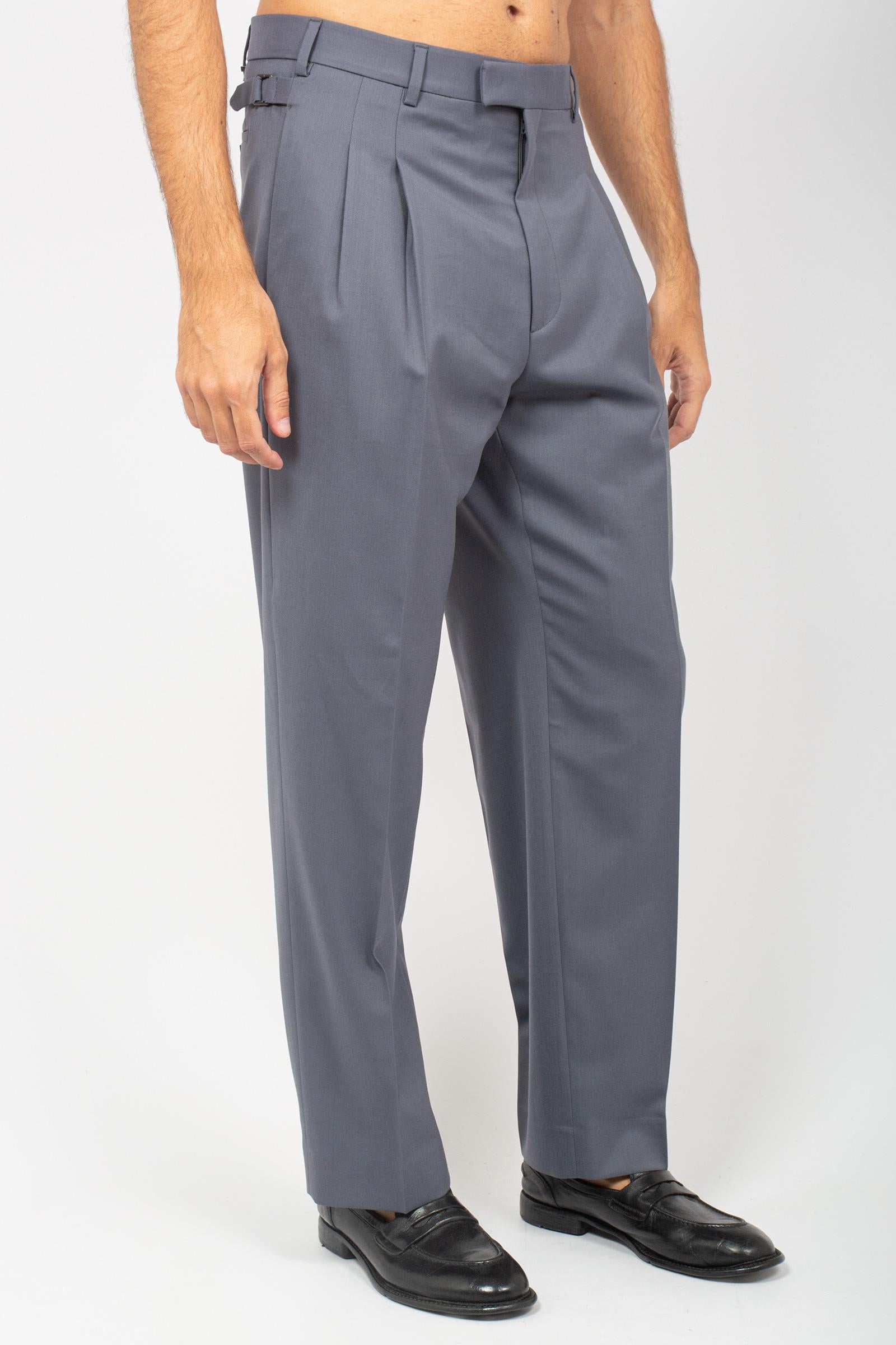 pantalone wide leg in misto lana vergine 'mat' MATWBS FERRO BE ABLE