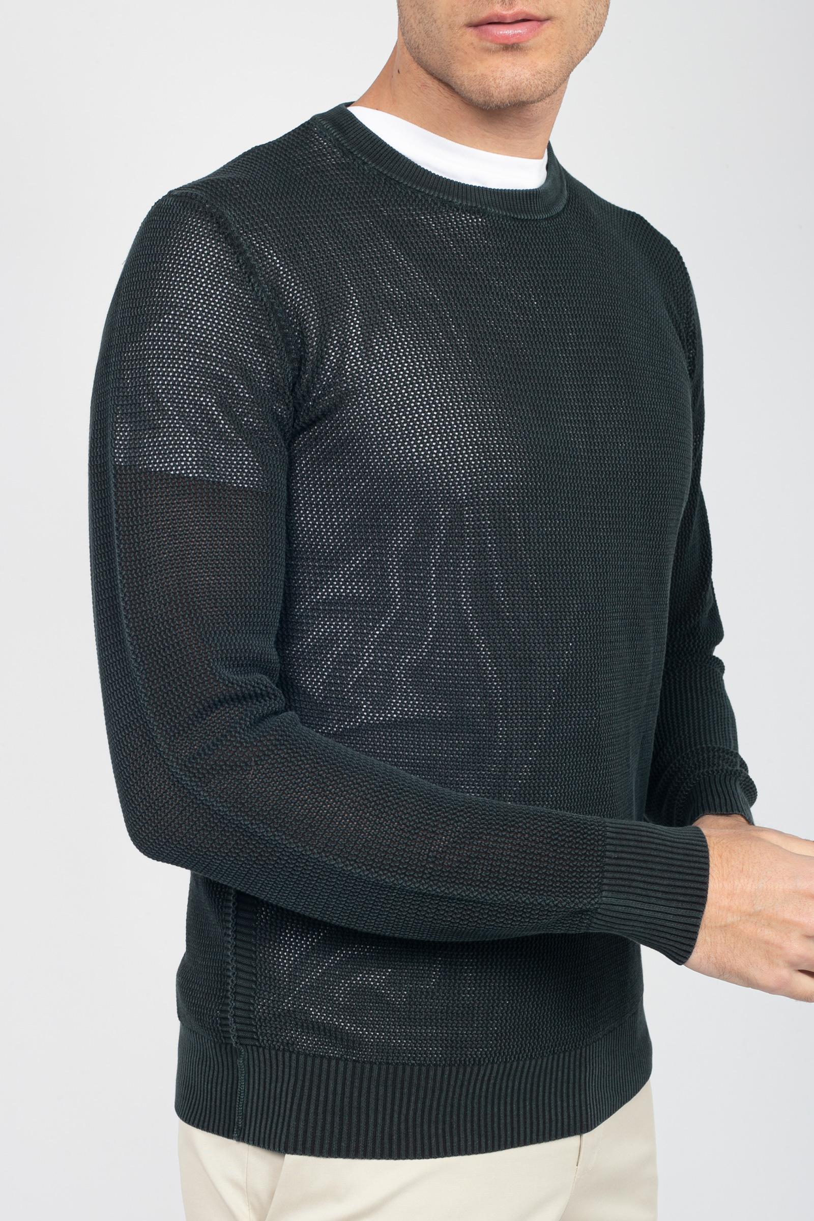 Girocollo in cotone effetto rete RB12101 09 ROBERTO COLLINA