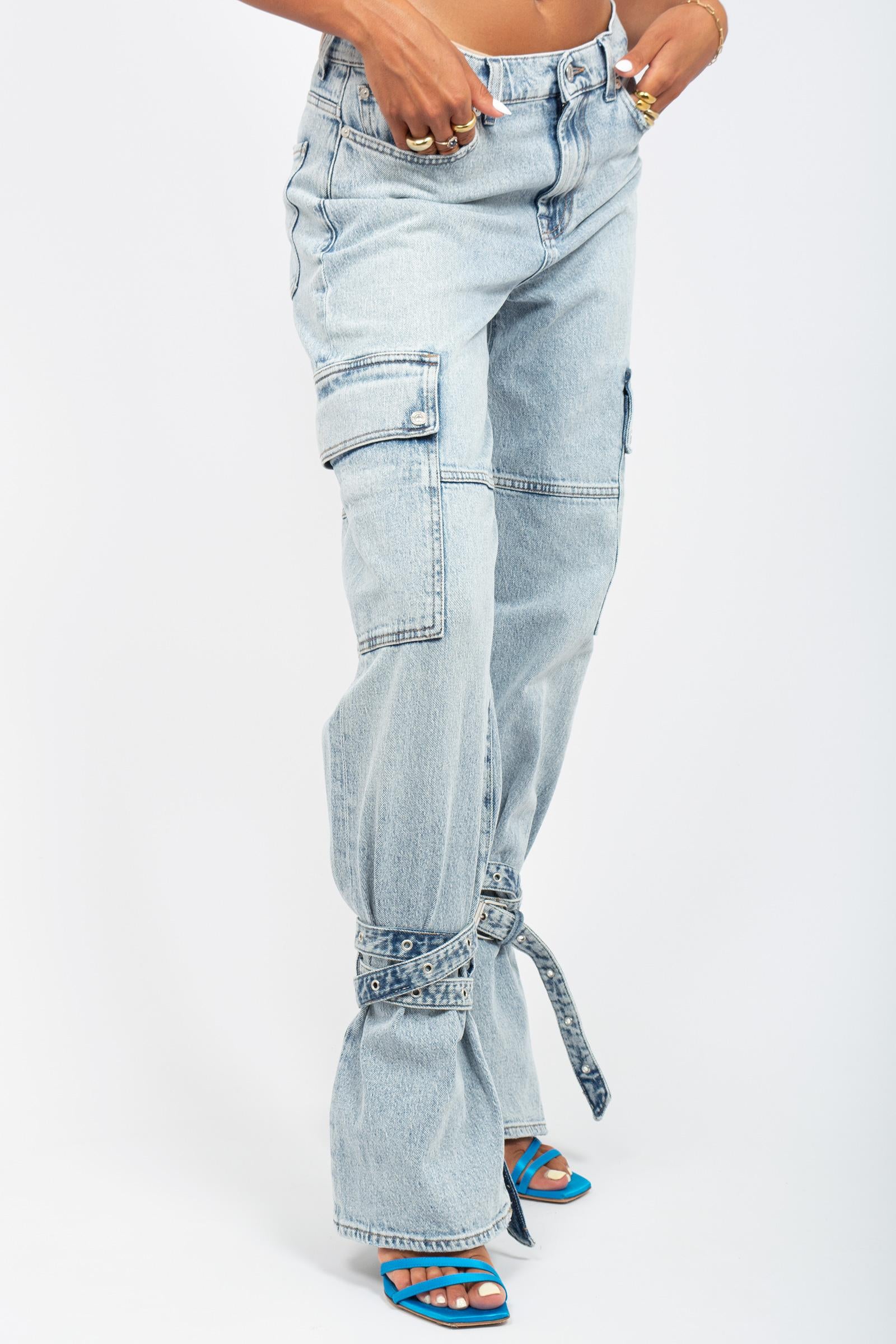 Denim cargo 'the belted' JSCCC100 ARCTICLIGHTBLU 7 FOR ALL MANKIND