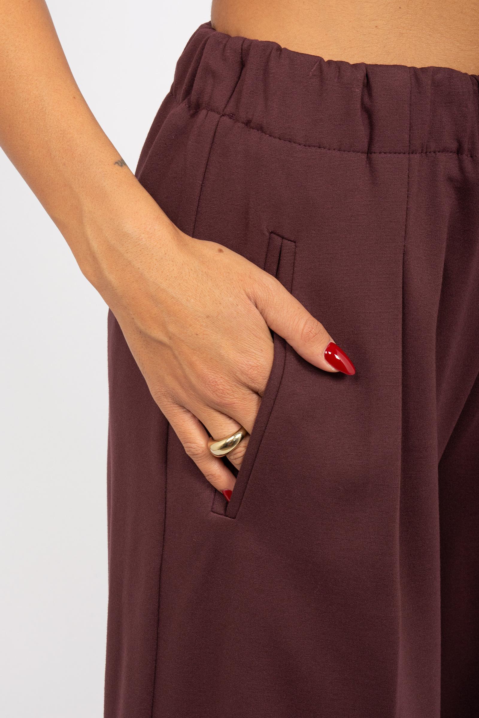 pantalone in punto milano M1F0051 BORDEAU SOLOTRE