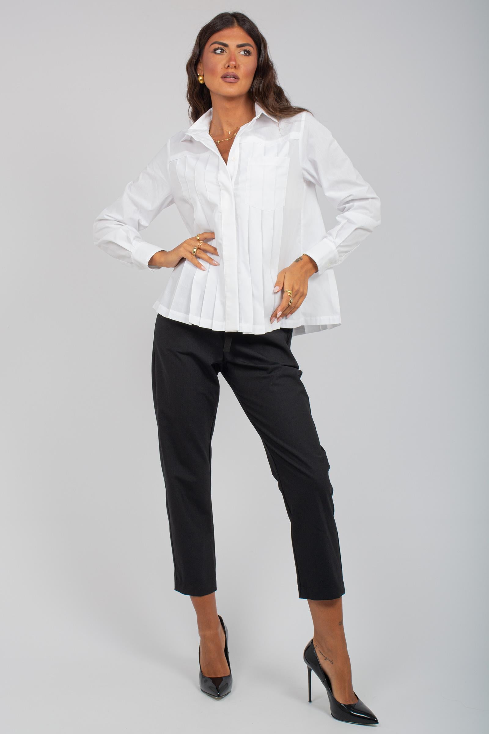 camicia shoming in cotone 'ambra' Y5WK23 A01 SEMICOUTURE