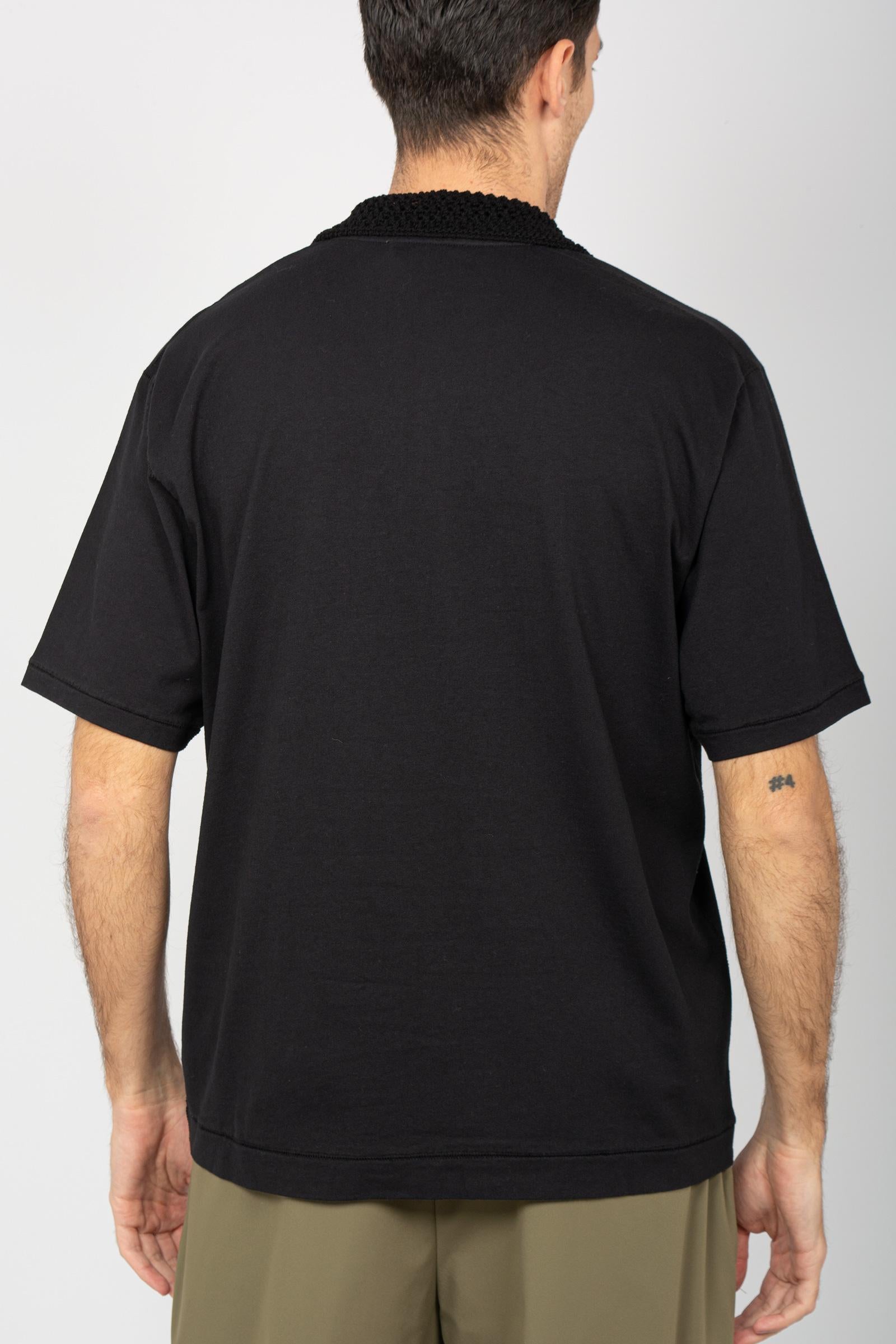 polo in cotone e crochet AFU30 03D ATOMO FACTORY