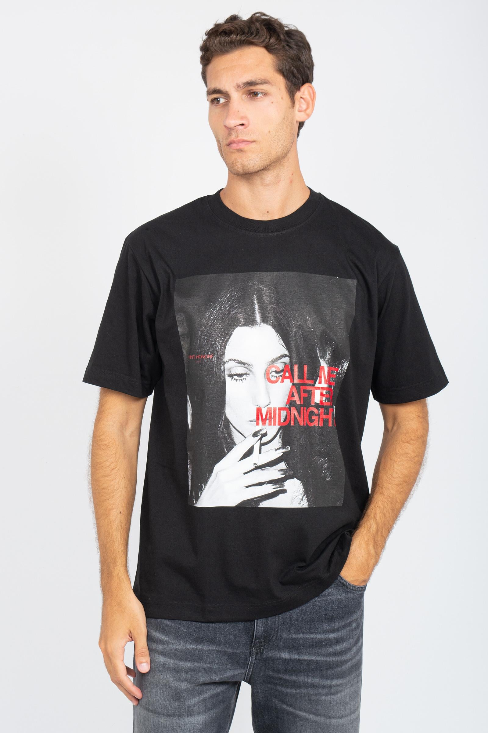 t-shirt oversize in cotone 'cher' TSOVER963CHER BLK ELITE