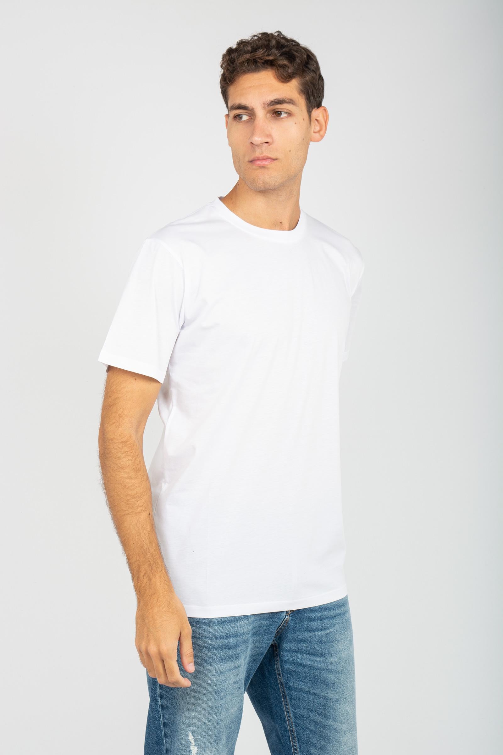t-shirt in cotone B6F0049 PANNA AMARANTO