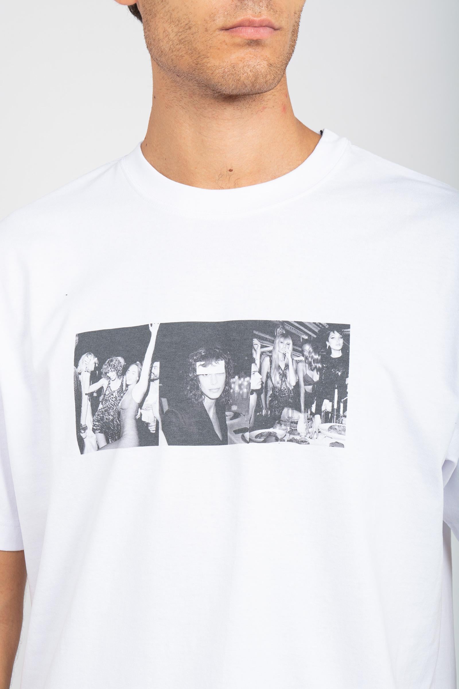 t-shirt oversize in cotone 'midnight calling' TSOVER935MIDNIGHT WHT ELITE
