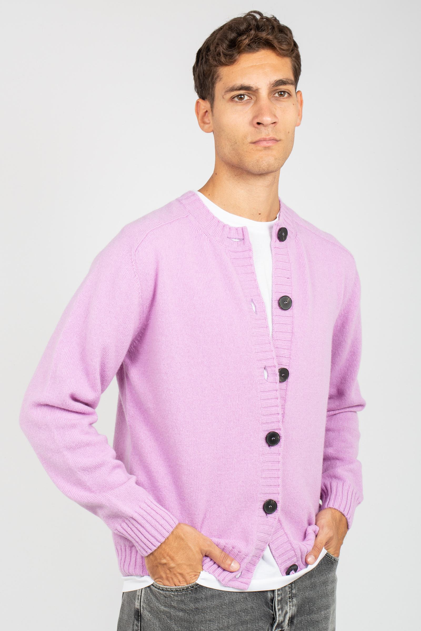 cardigan chanel in lana B9F0022 GLICINI AMARANTO