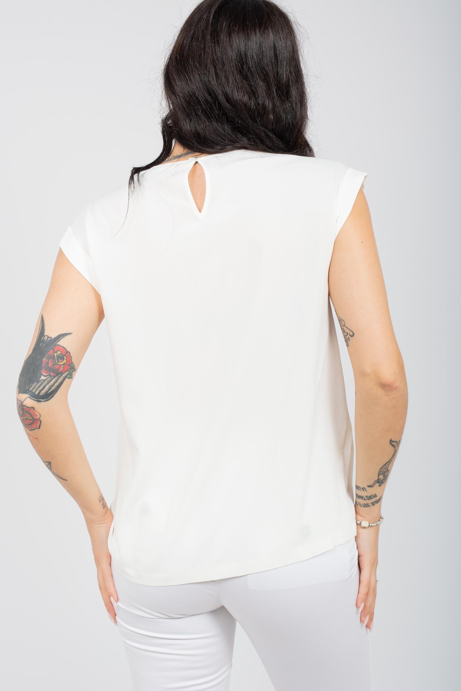 t-shirt in misto seta M0653307000 502 PESERICO EASY