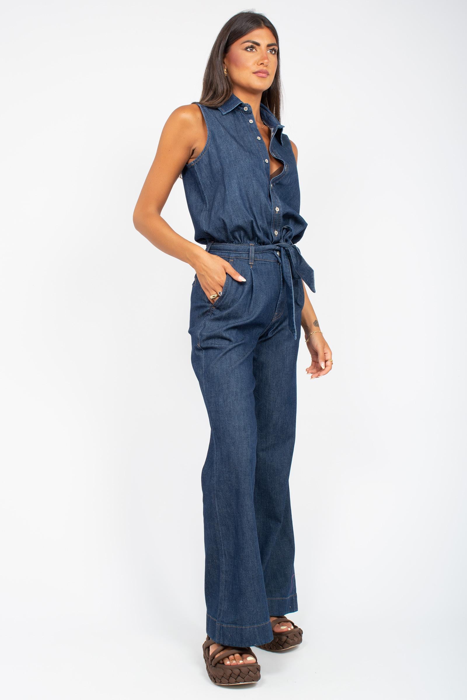 tuta in denim 'halona' 7UL50R710 1A9 7 FOR ALL MANKIND