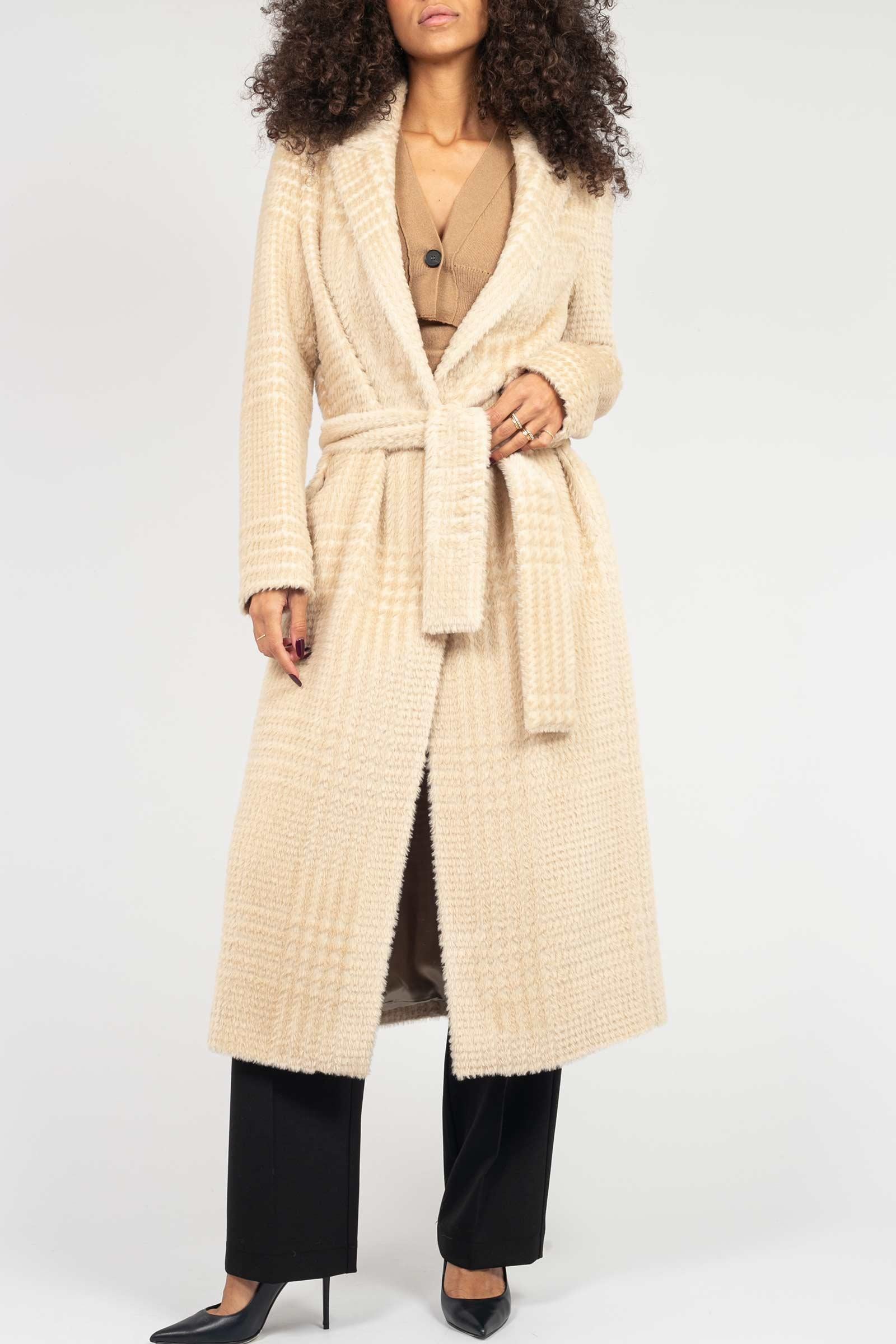 cappotto in alpaca pied de poule 9300264319 874 TARDIA