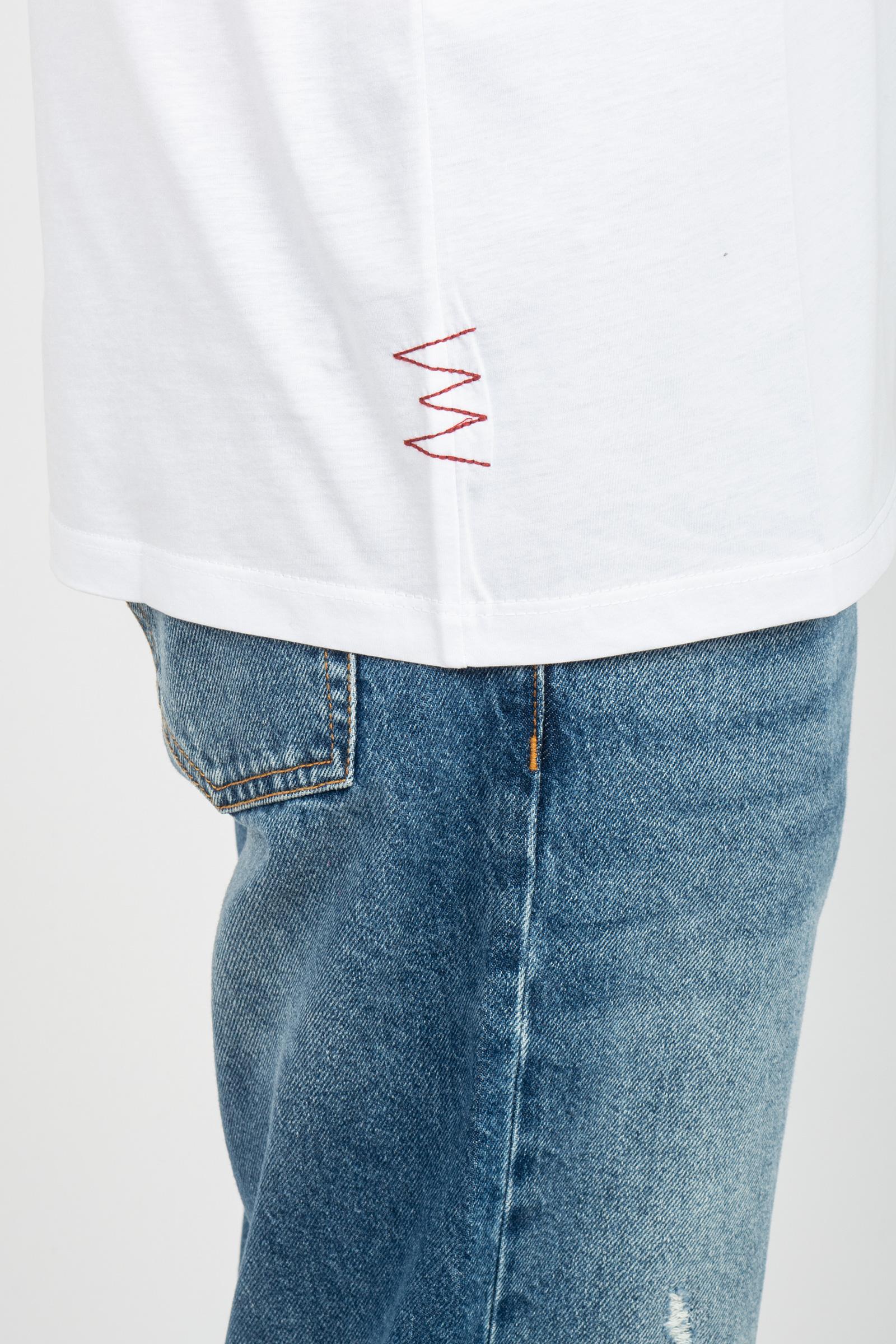 t-shirt in cotone B6F0049 PANNA AMARANTO