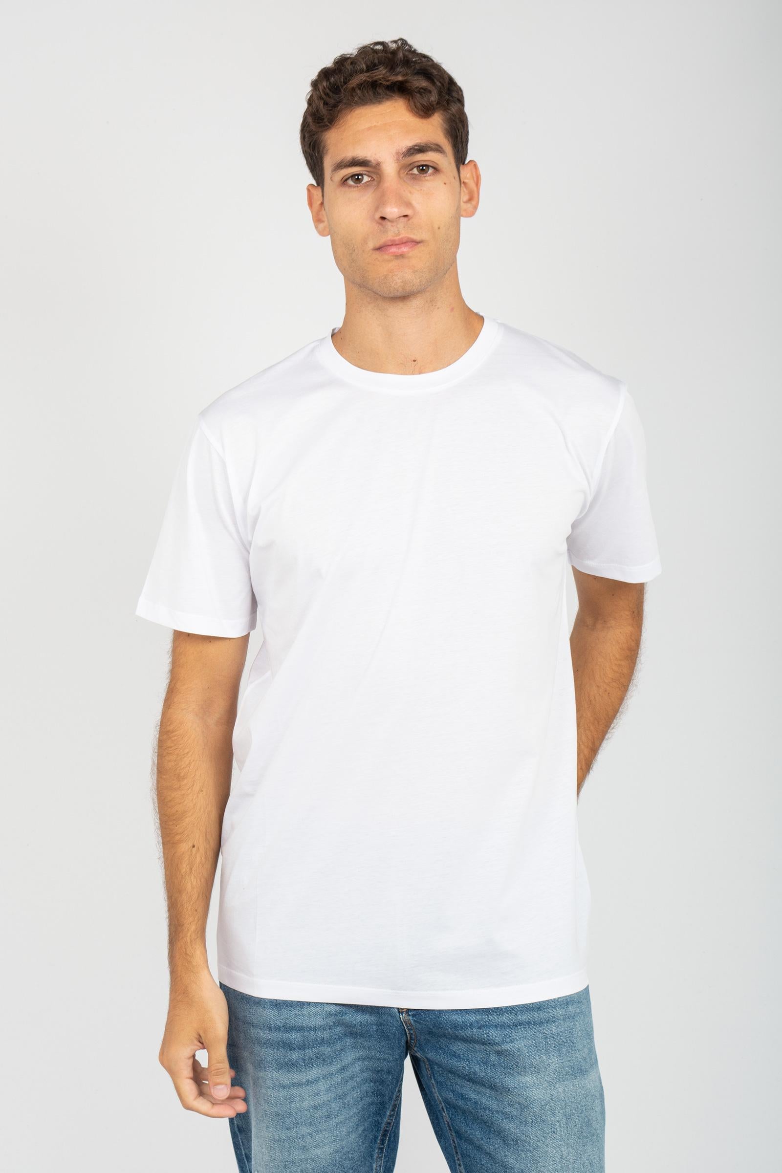 t-shirt in cotone B6F0049 PANNA AMARANTO