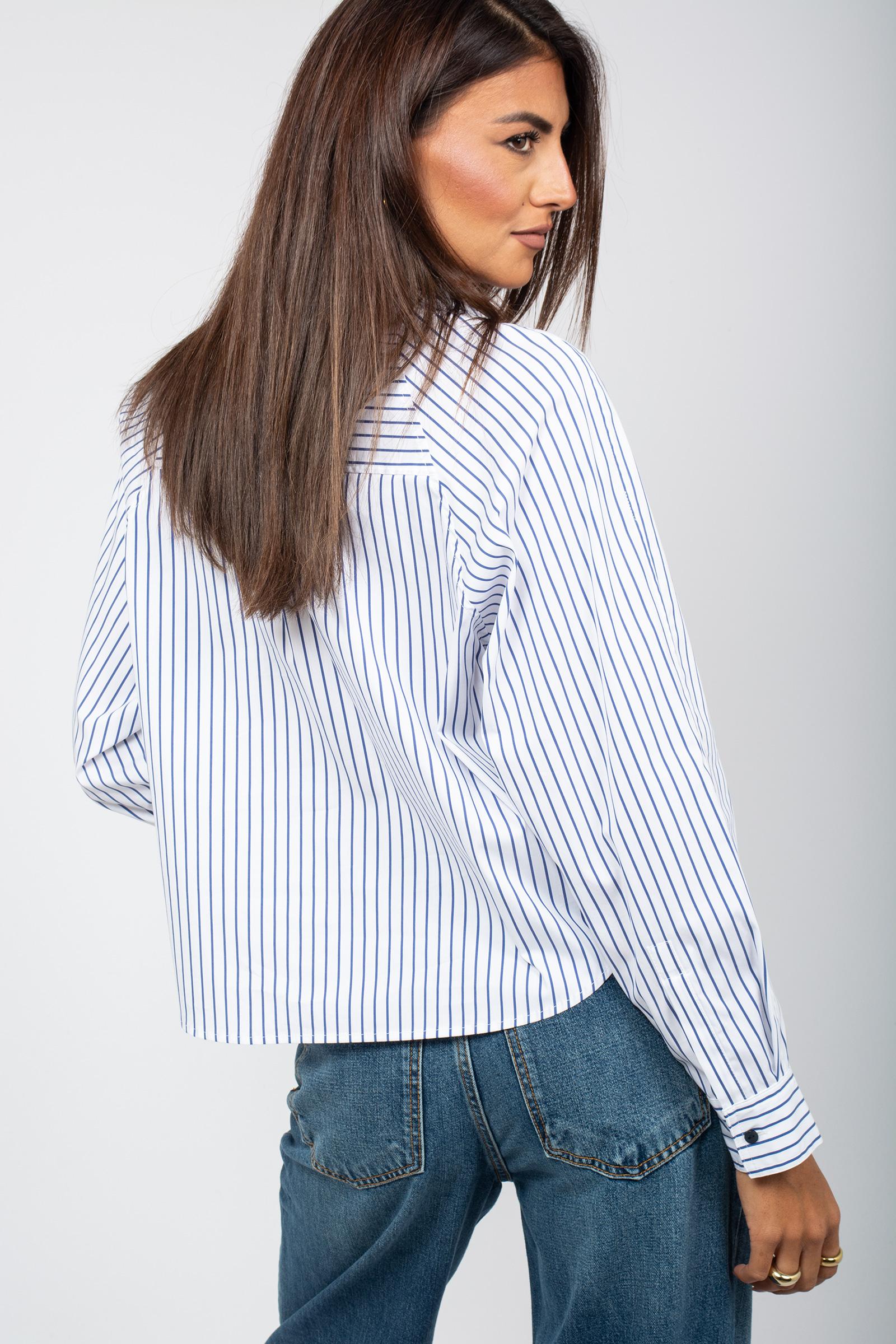 camicia a righe in cotone 5048R002906N 01 DIANA GALLESI
