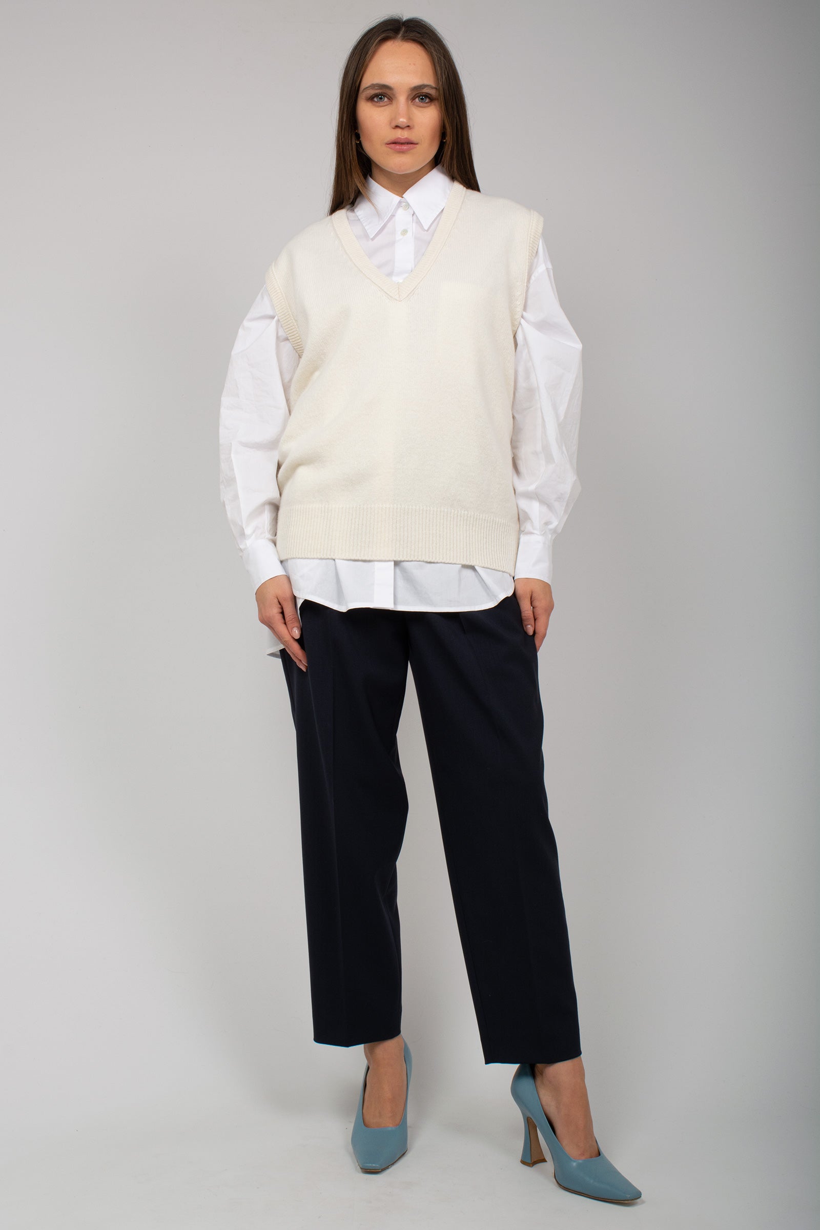 pantalone con pince 'daisy' CDVSDAZ00STD TO550360 PT TORINO 
