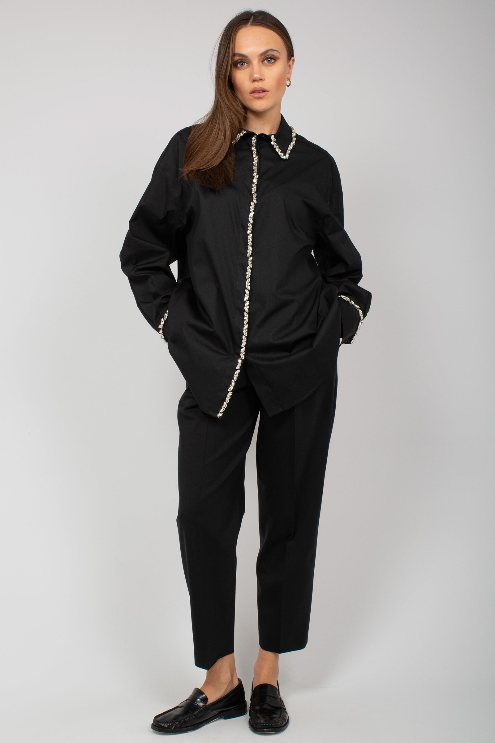 pantalone con pince 'daisy' CDVSDAZ00STD TO550990 PT TORINO 