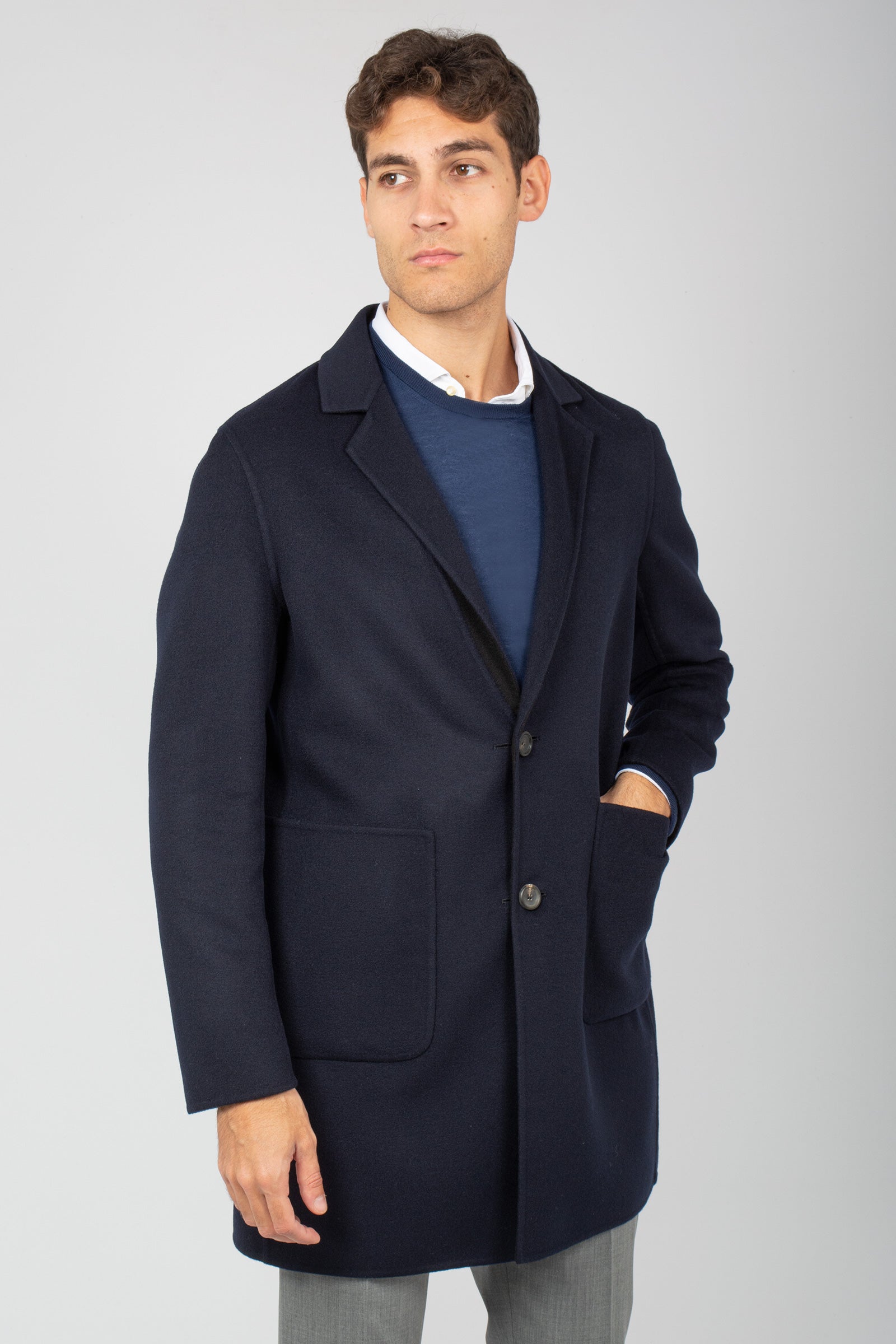 cappotto uomo in lana vergine 'loro piana capolavoro' 12000763203 9897 TARDIA 