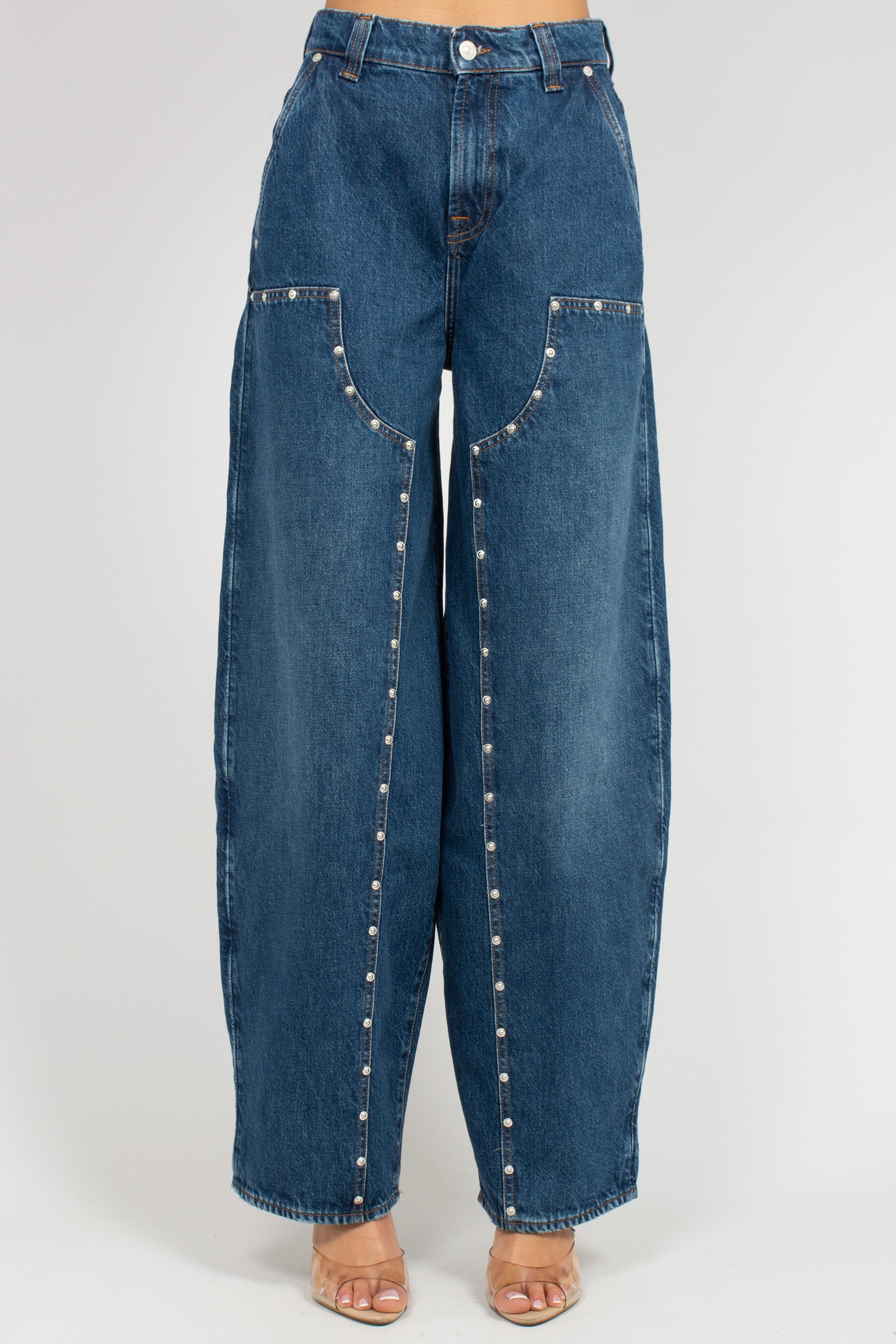 denim con borchie 'baloon' 7UF50066 LEBLUE 7 FOR ALL MANKIND 