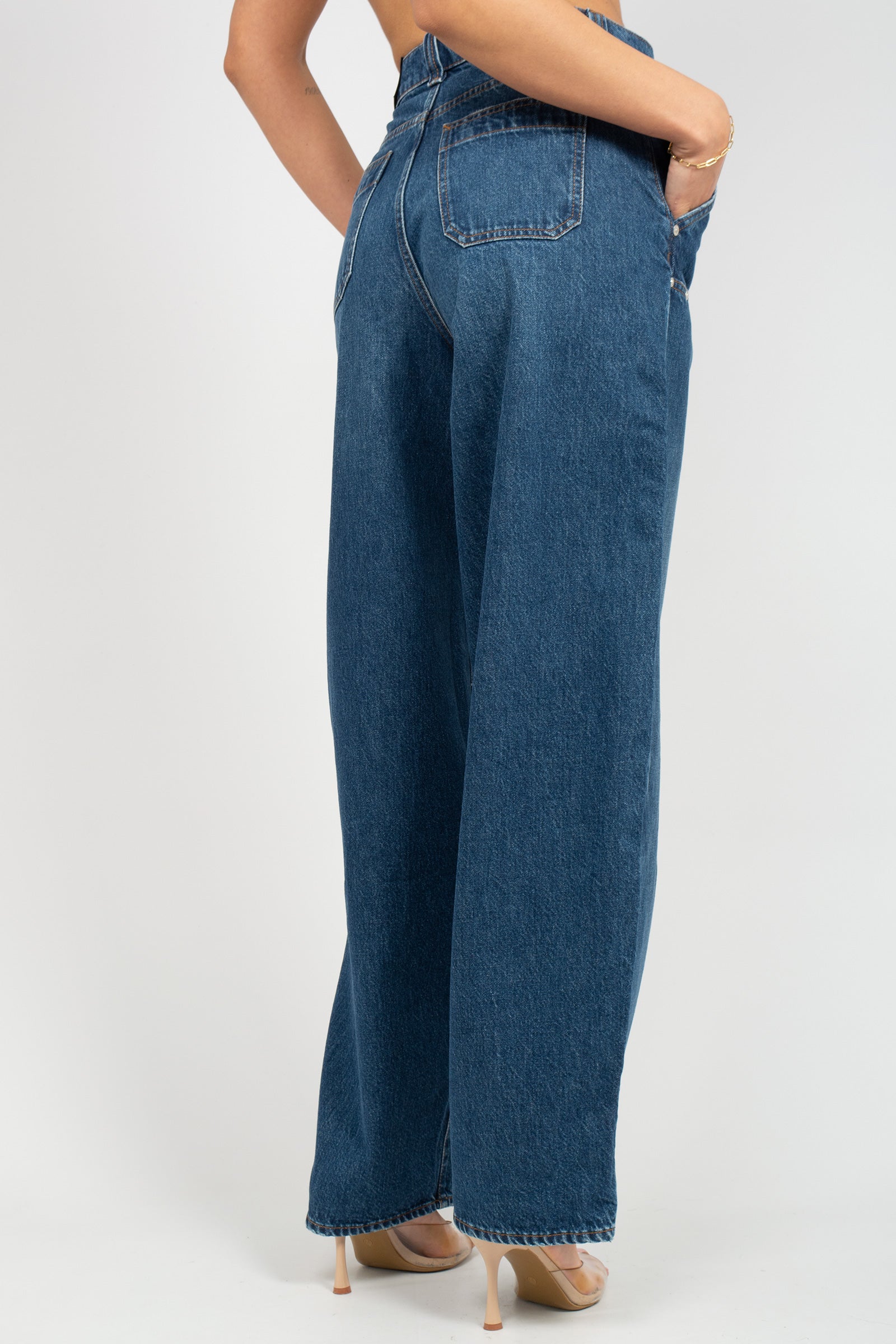 denim con borchie 'baloon' 7UF50066 LEBLUE 7 FOR ALL MANKIND 