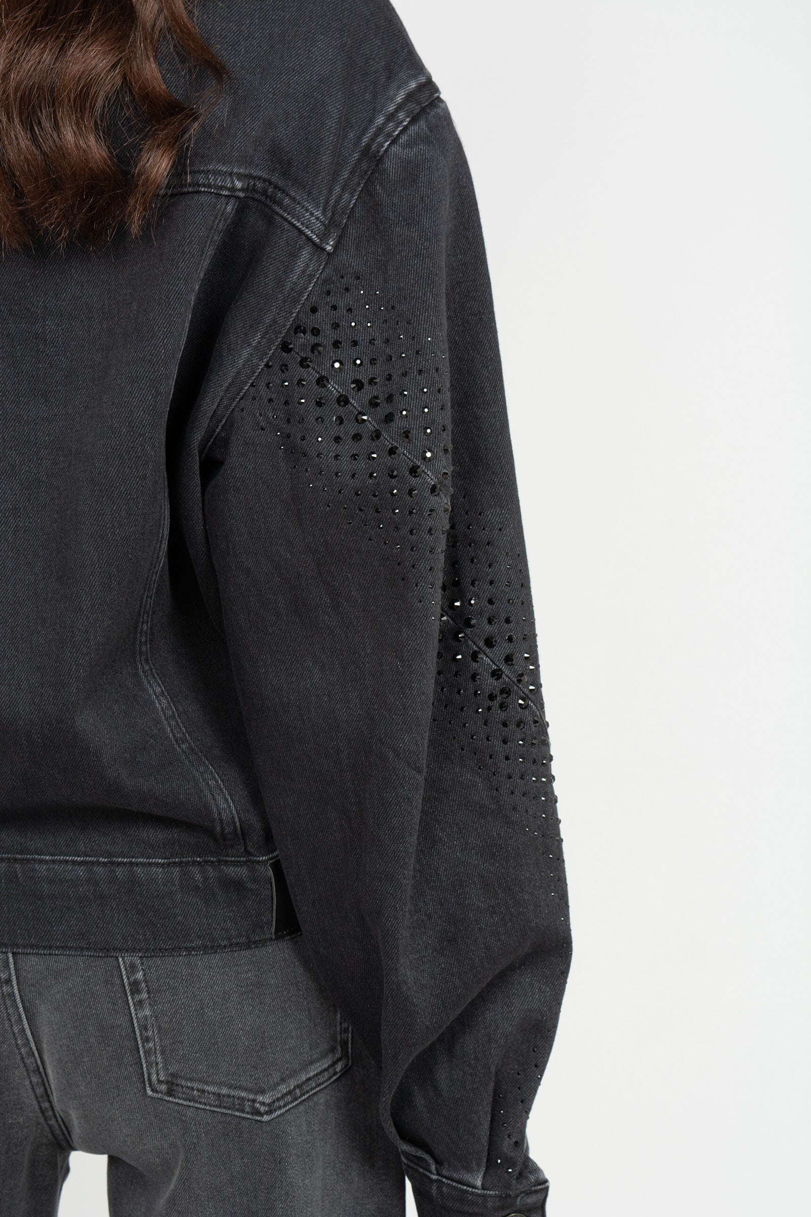 giacca in denim con cristalli 'twisted' 7UX80C31 THUNDERSTORMWITHC 7 FOR ALL MANKIND 