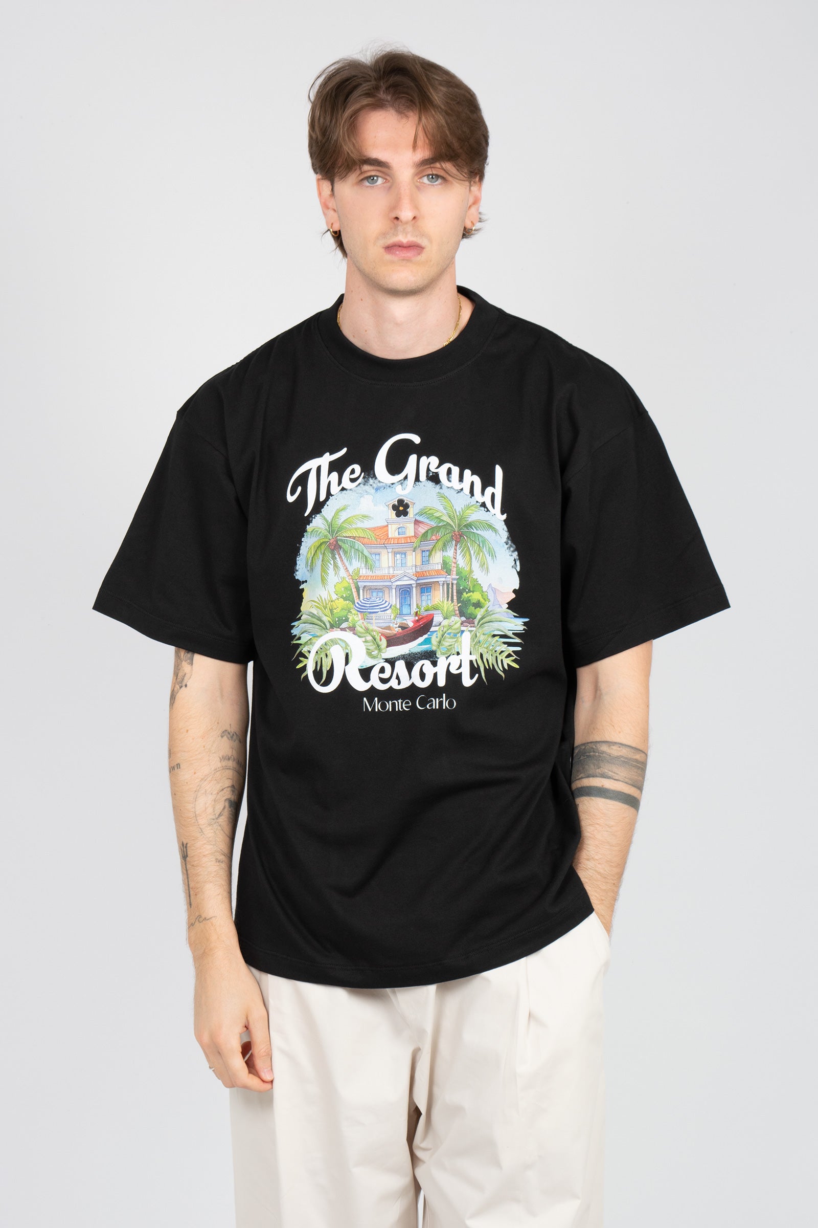 t-shirt in cotone con stampa S6PKUATH159 110 A PAPER KID 