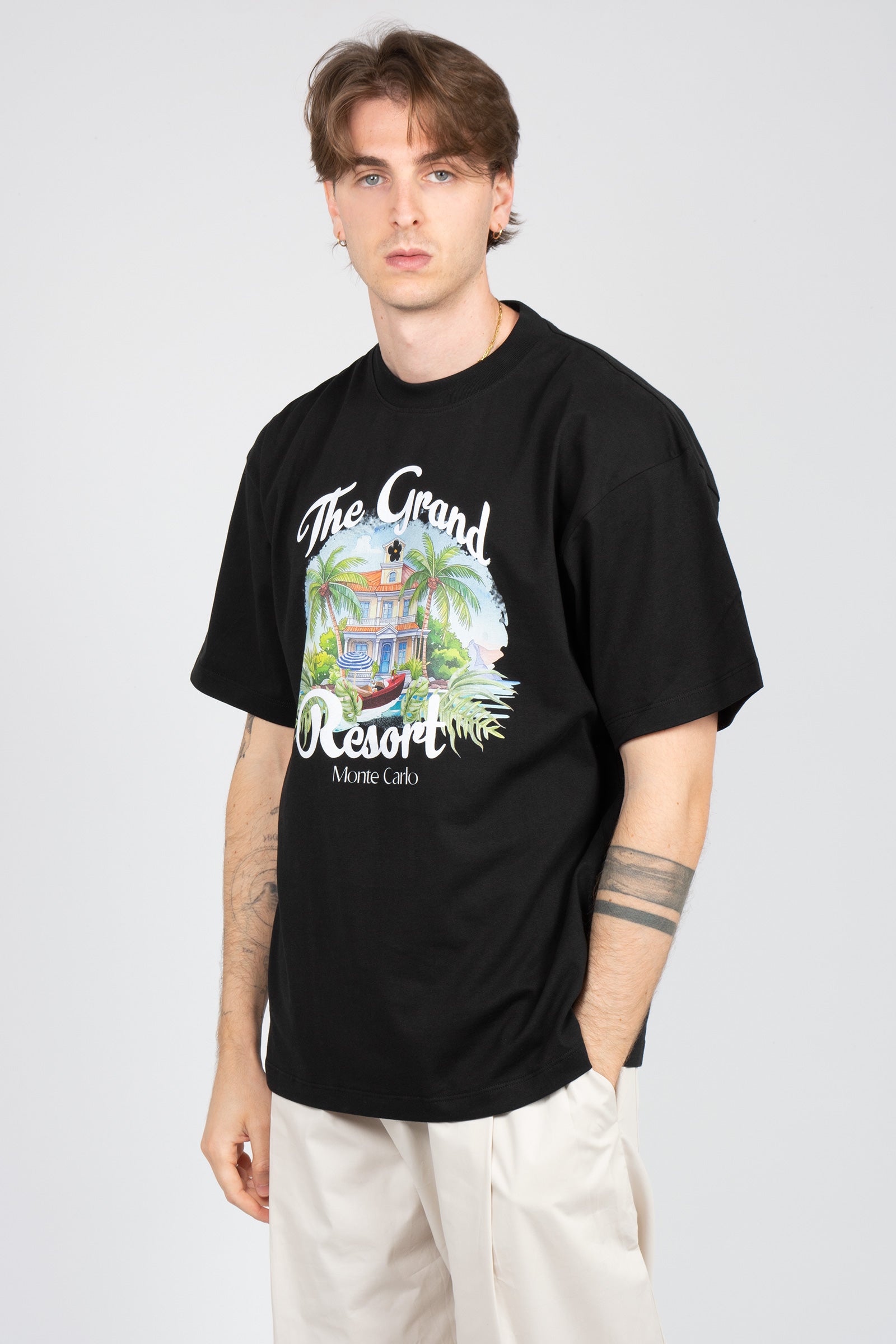 t-shirt in cotone con stampa S6PKUATH159 110 A PAPER KID 