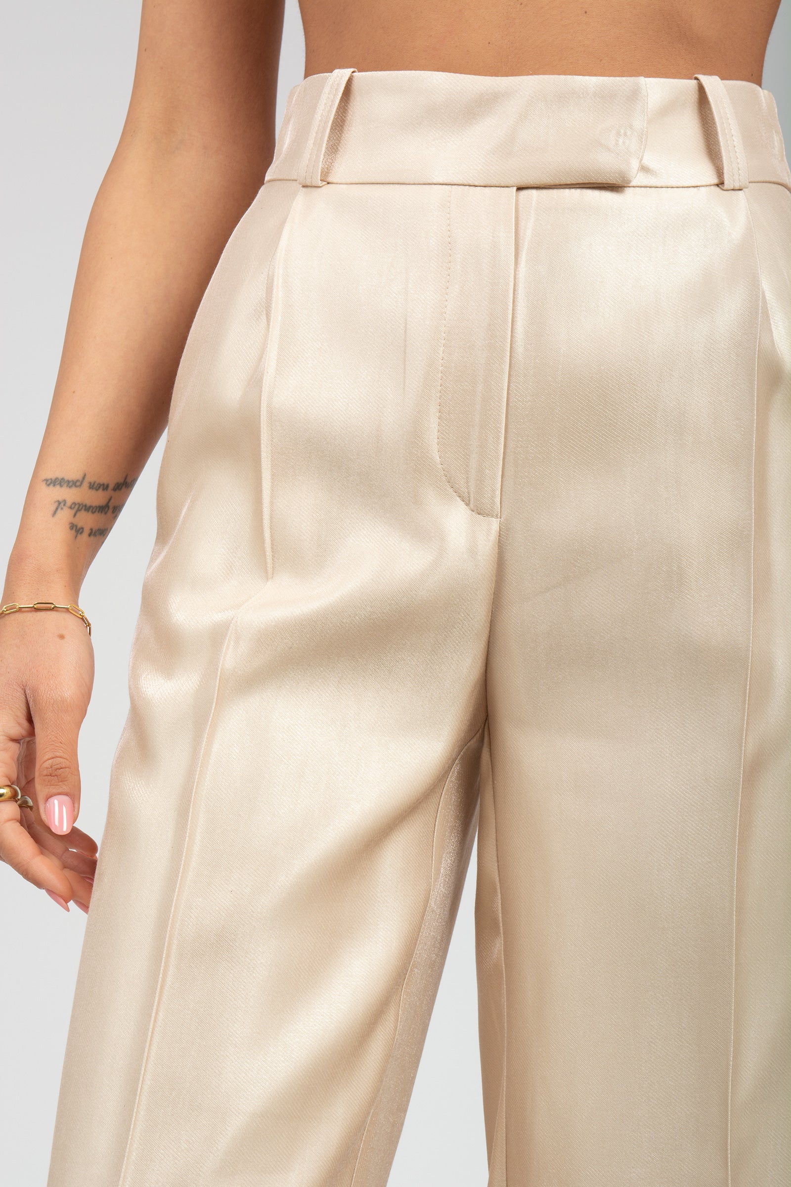 pantalone in raynon lucido PA3025ART16134 GOLD ACTUALEE 