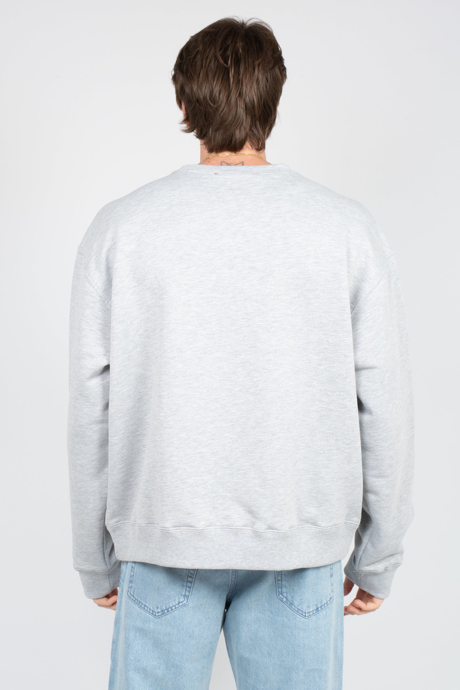 felpa girocollo in cotone B6AB0004 GRIGIO AMARANTO 