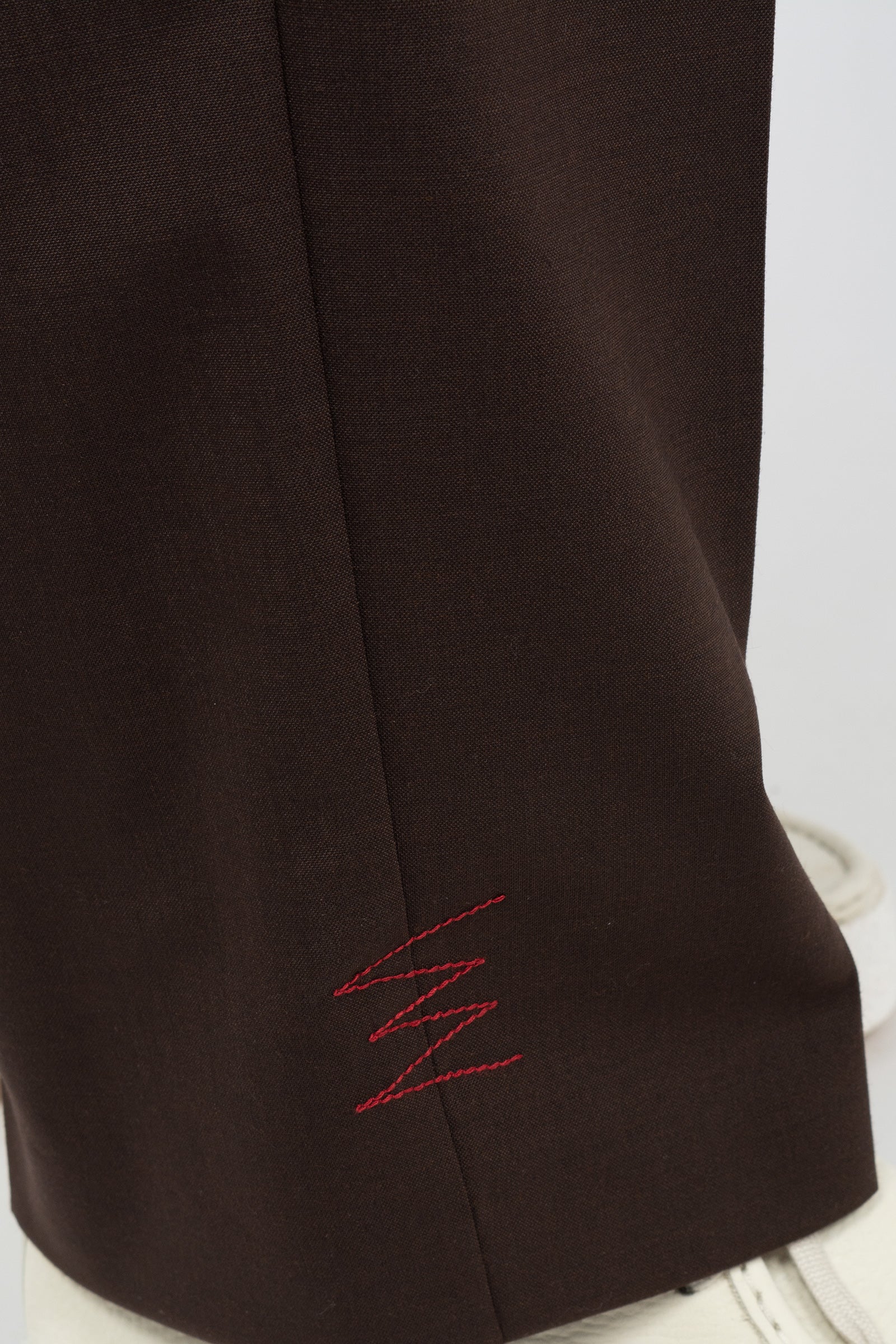 pantalone in misto lana B6AB0041 MORO AMARANTO 