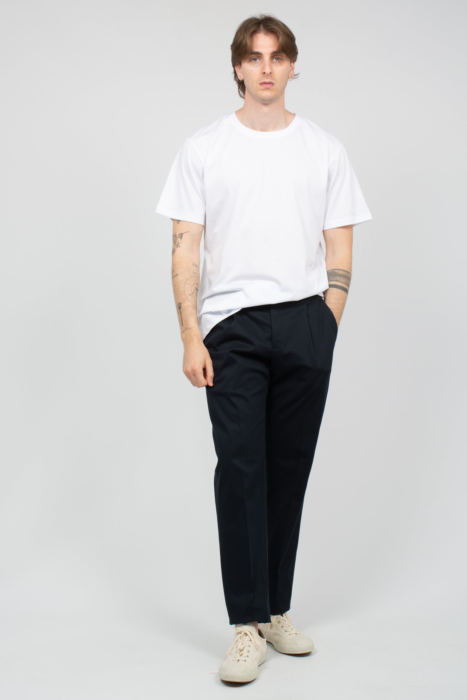 t-shirt in cotone filo di scozia B6AB0067 BIANCO AMARANTO 